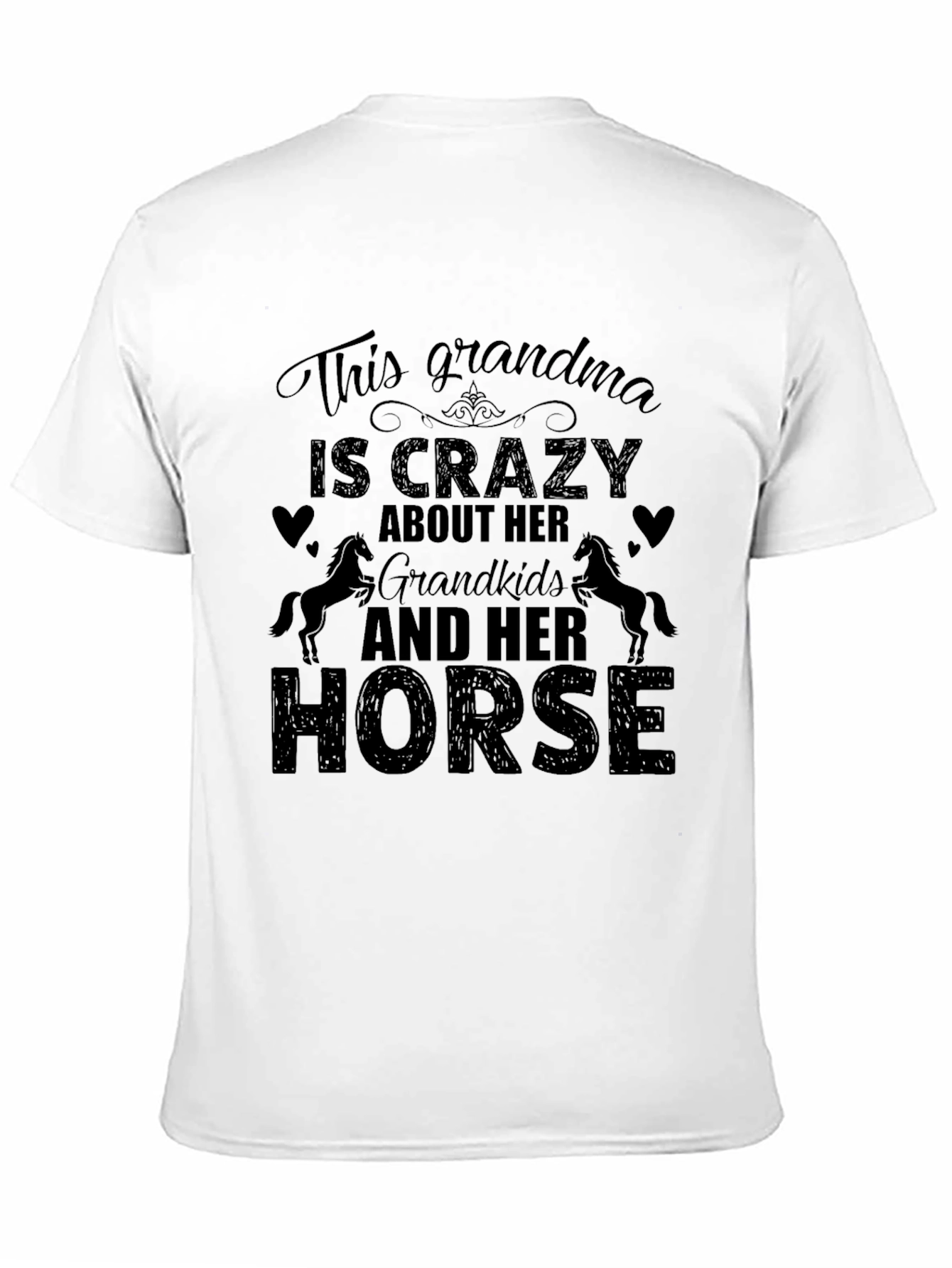 Crazy Grandma Horse Graphic Tee