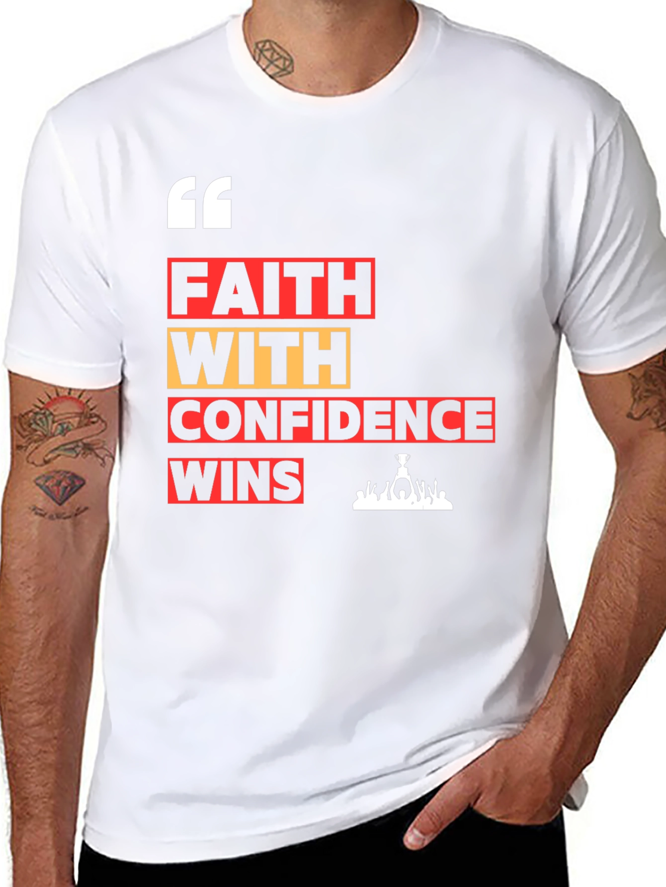 Faith with Confidence Wins Graphic T-Shirt