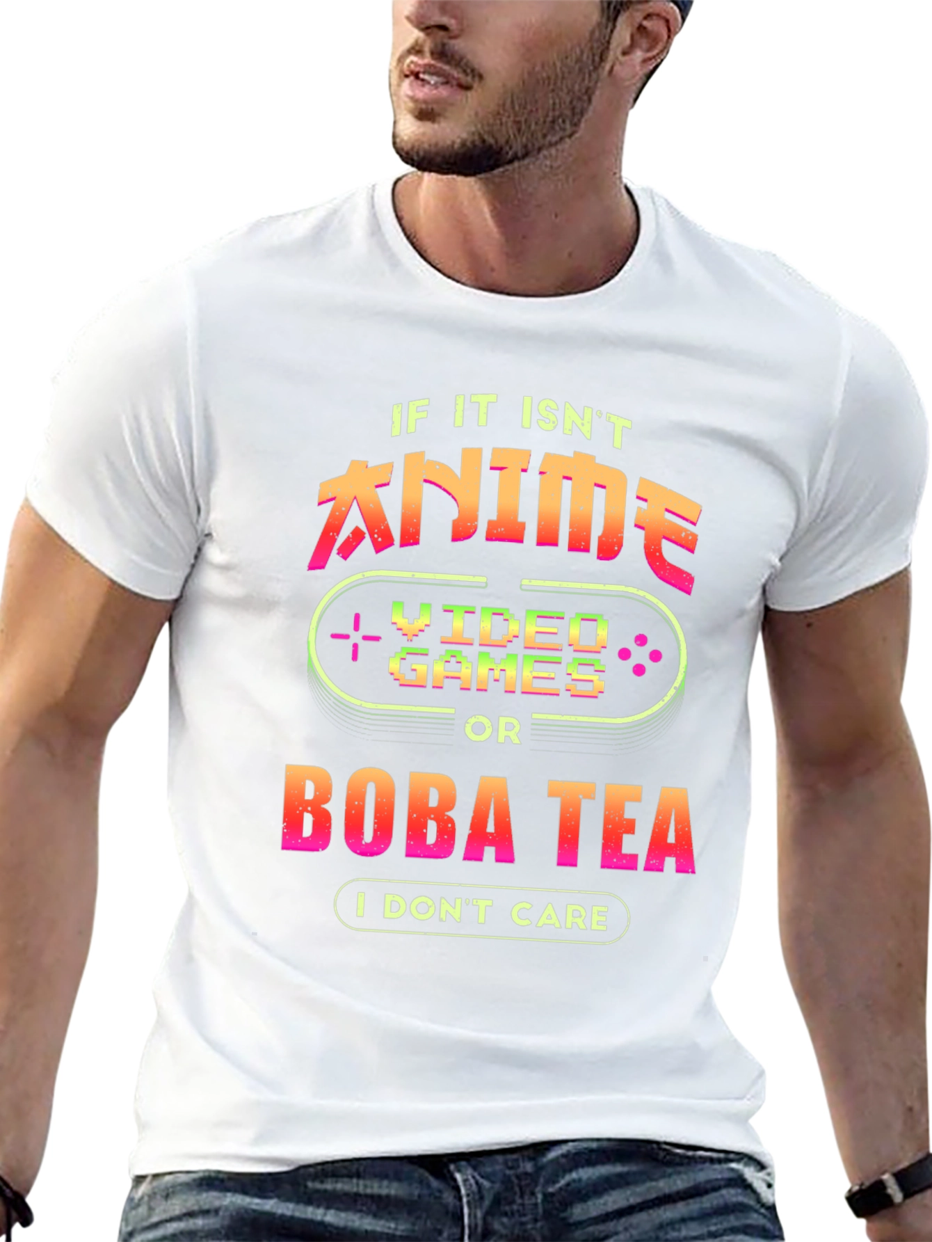 Anime Video Games Boba Tea Graphic Tee