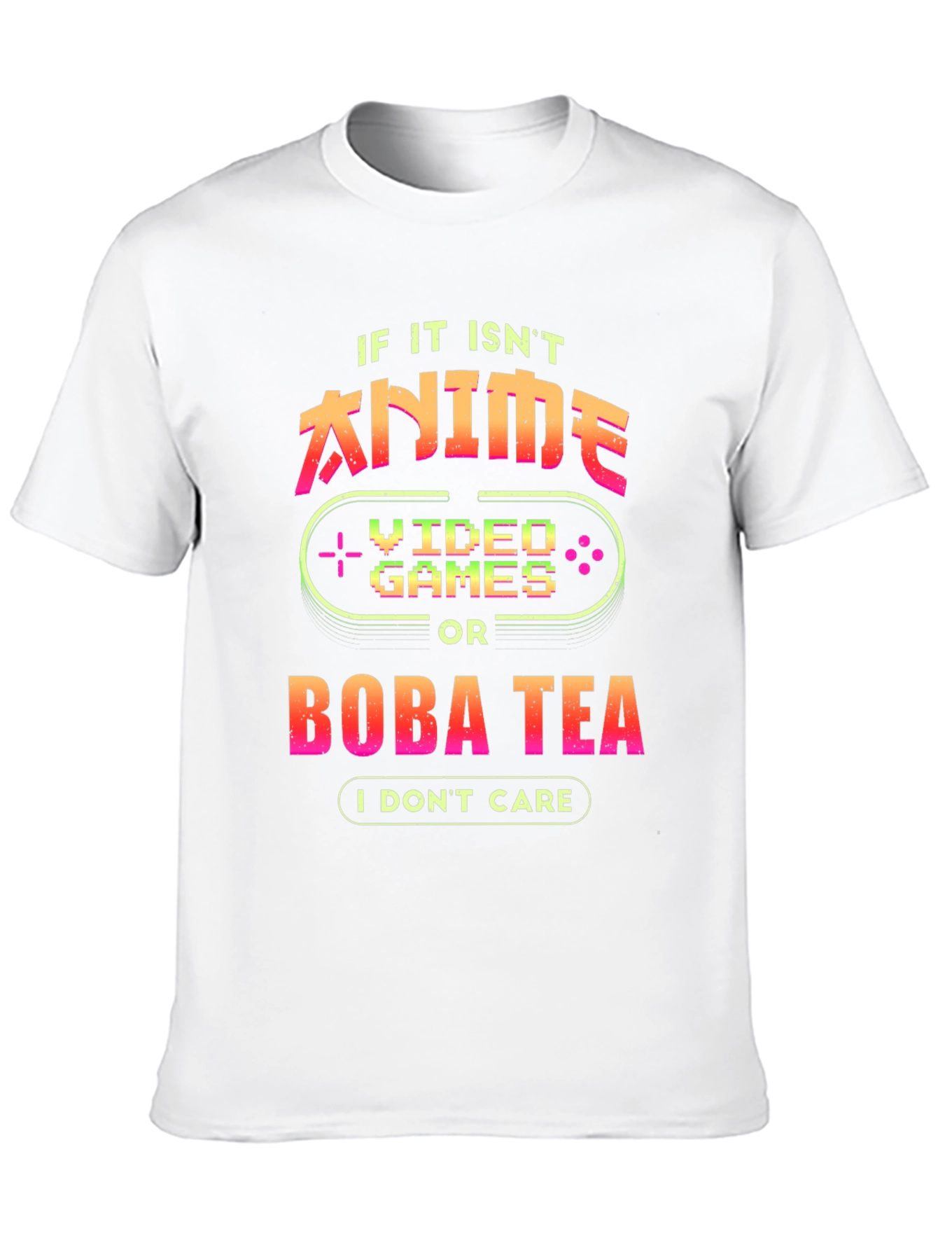 Anime Video Games Boba Tea Graphic Tee