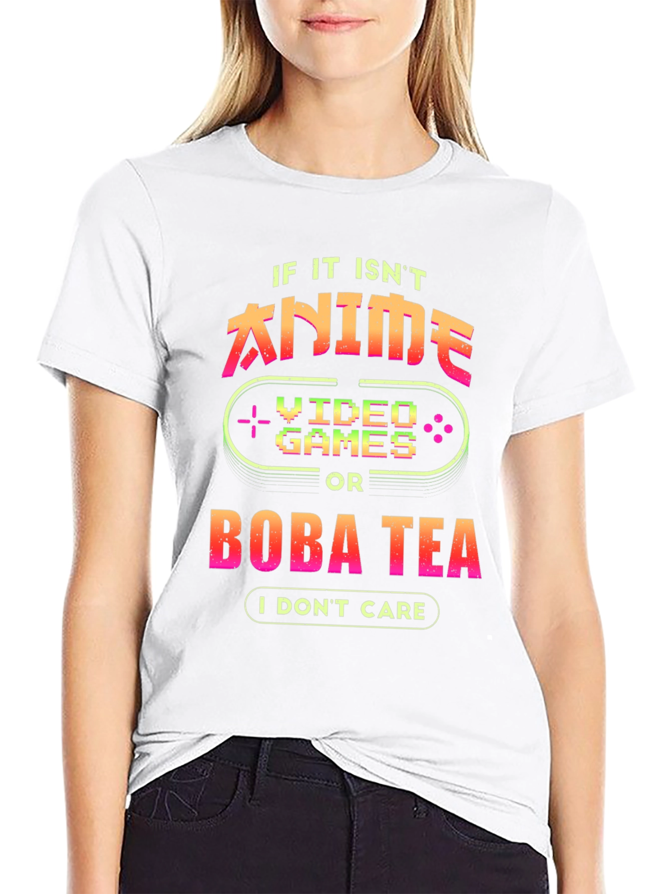Anime Video Games Boba Tea Graphic Tee