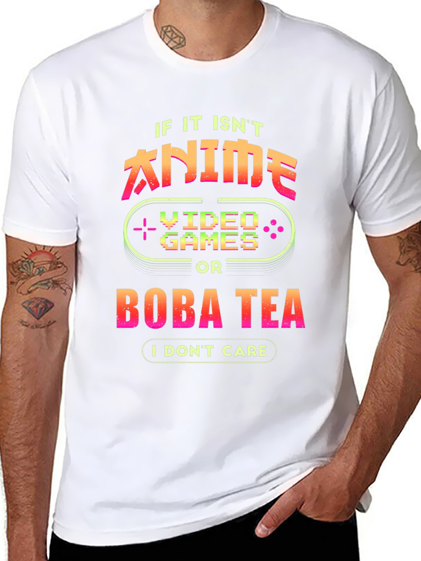 Anime Video Games Boba Tea Graphic Tee