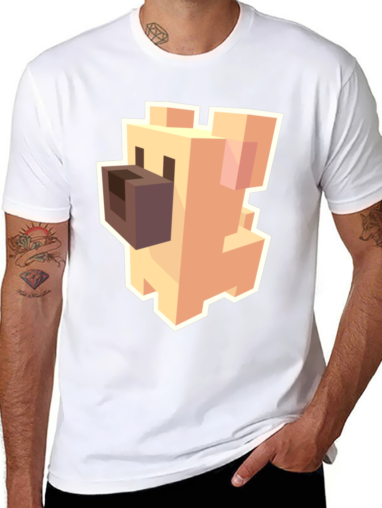 Minecraft Dog T-Shirt - Gamer Style