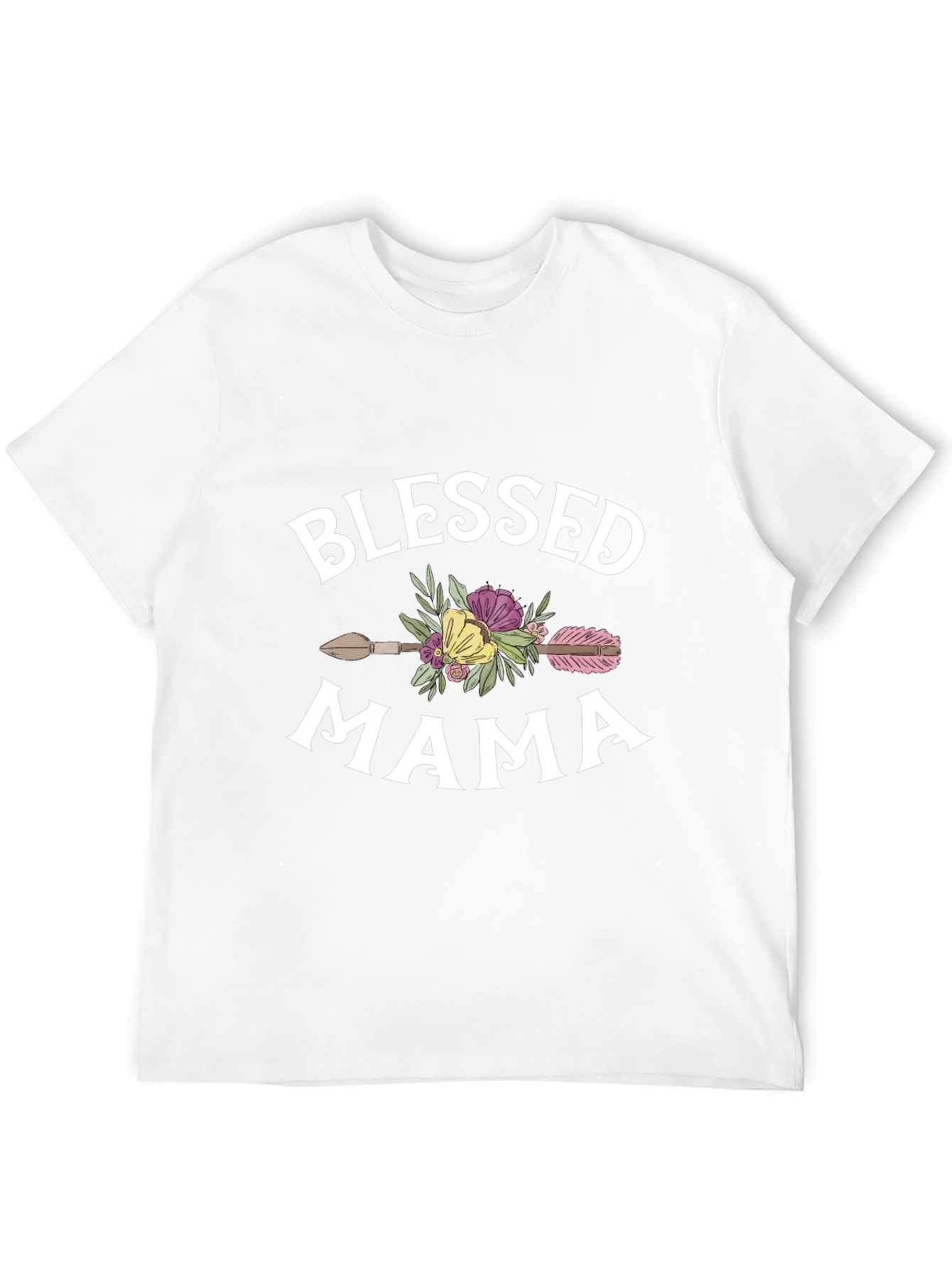 Blessed Mama Floral Arrow T-Shirt
