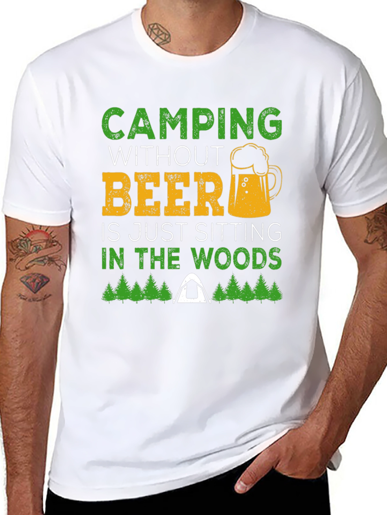 Camping Without Beer Graphic T-Shirt