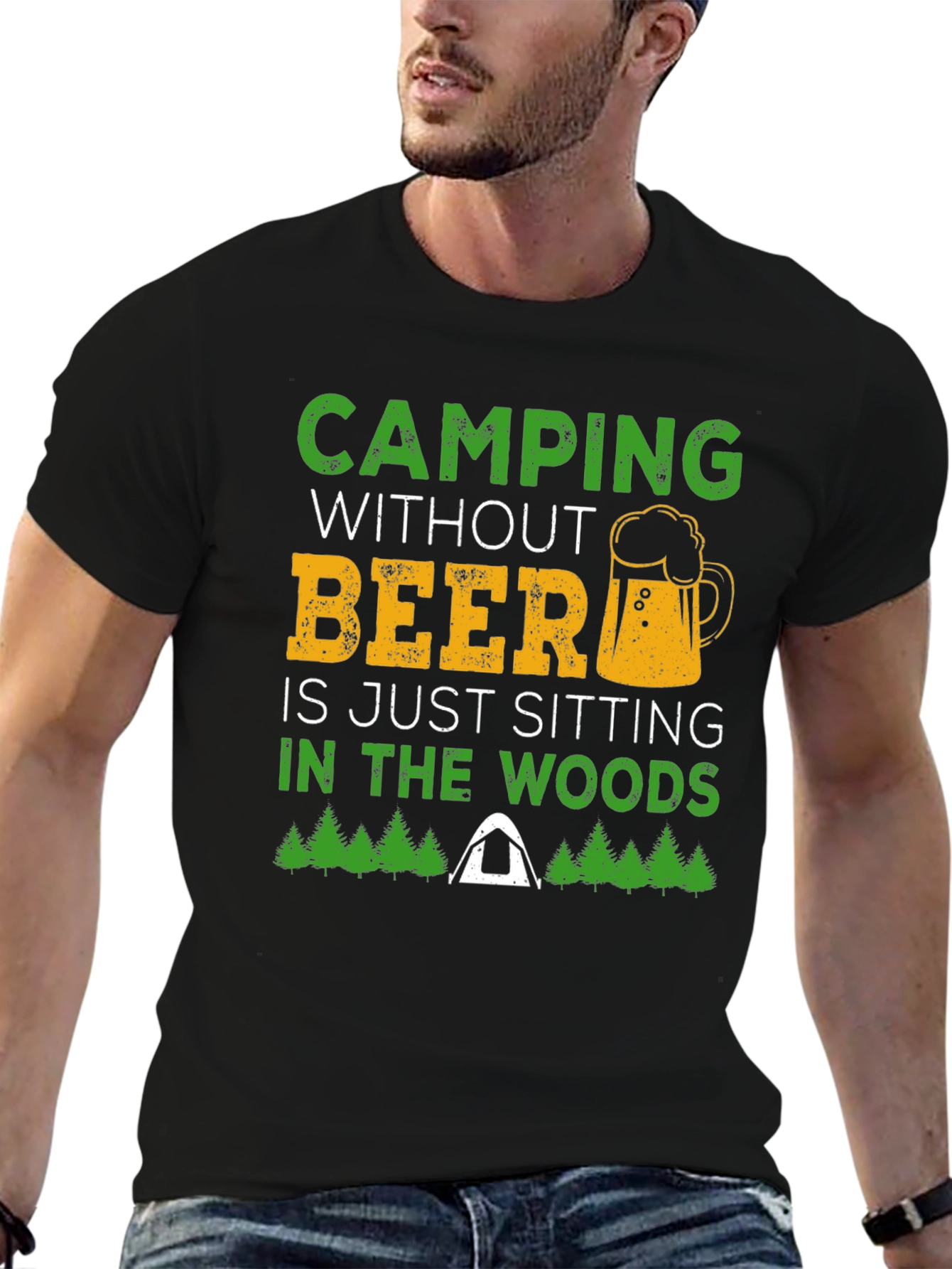 Camping Without Beer Graphic T-Shirt