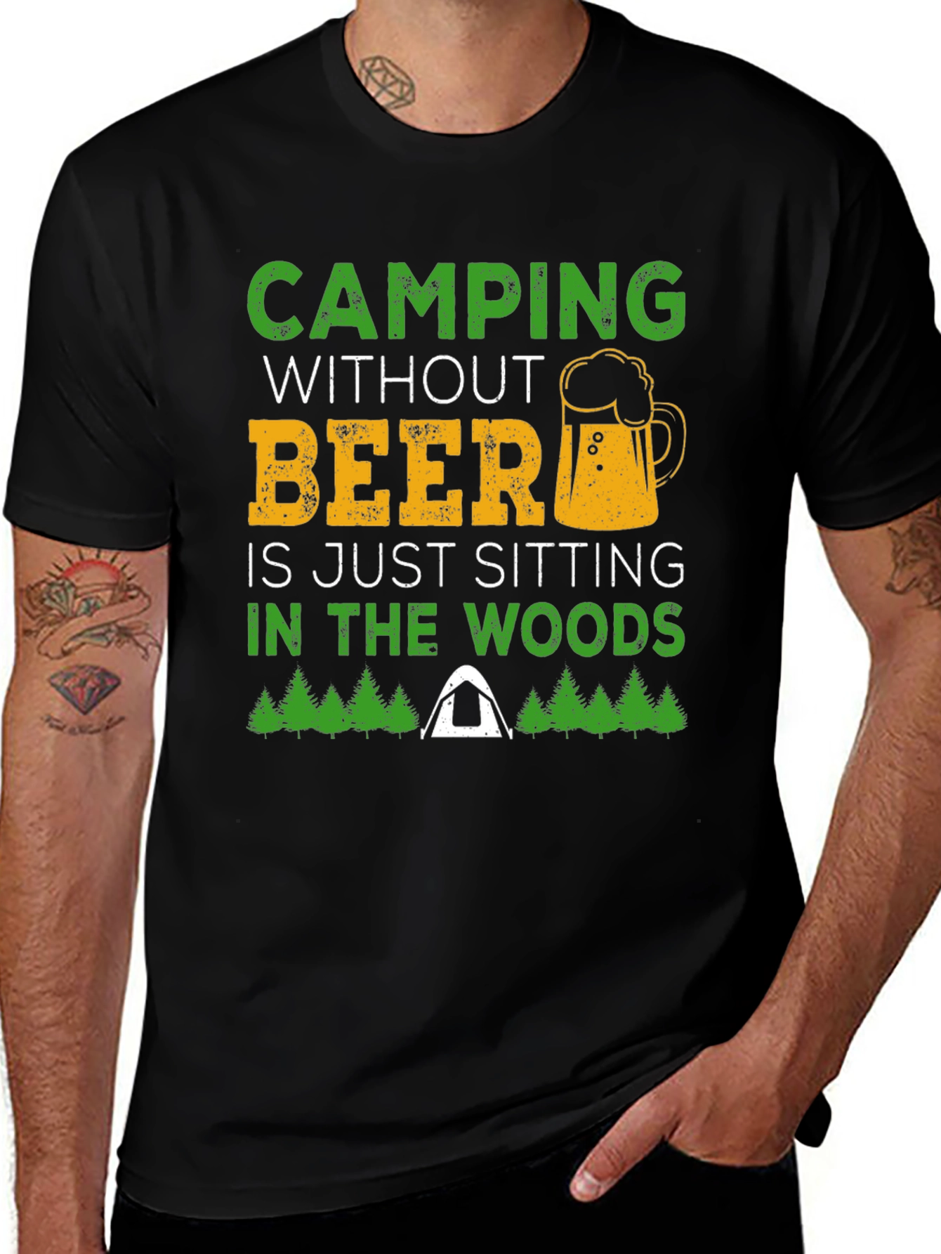 Camping Without Beer Graphic T-Shirt
