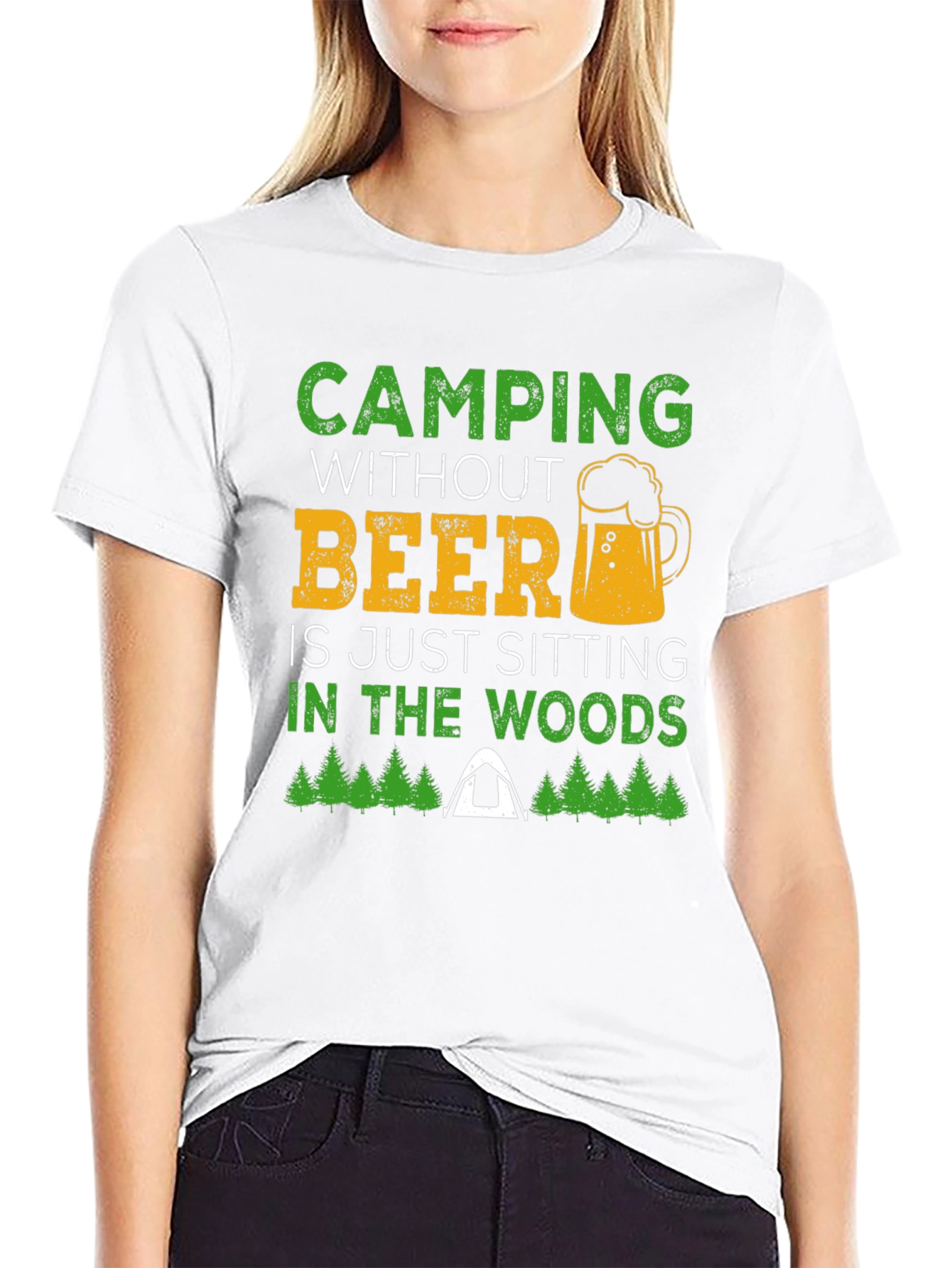 Camping Without Beer Graphic T-Shirt