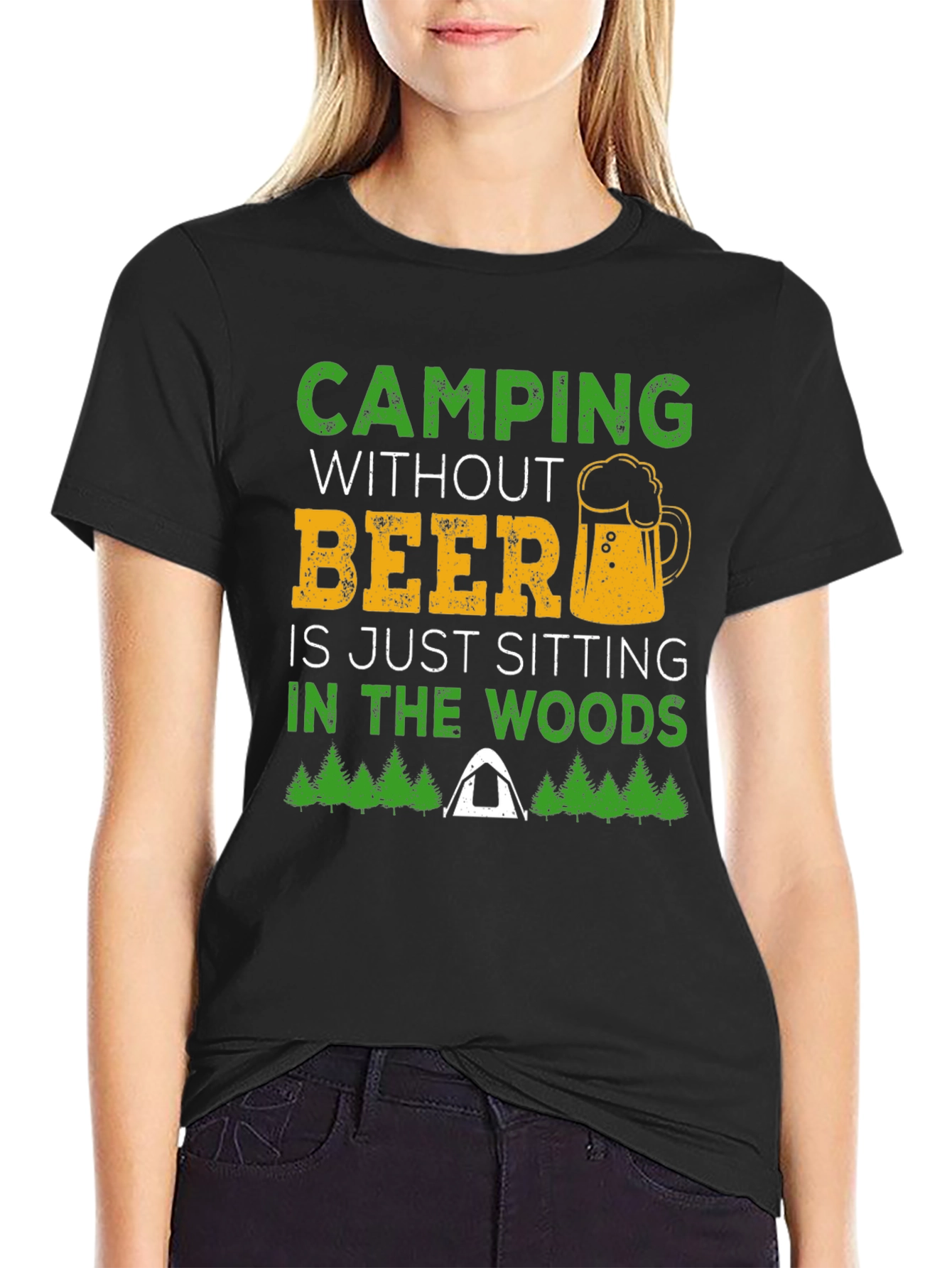 Camping Without Beer Graphic T-Shirt