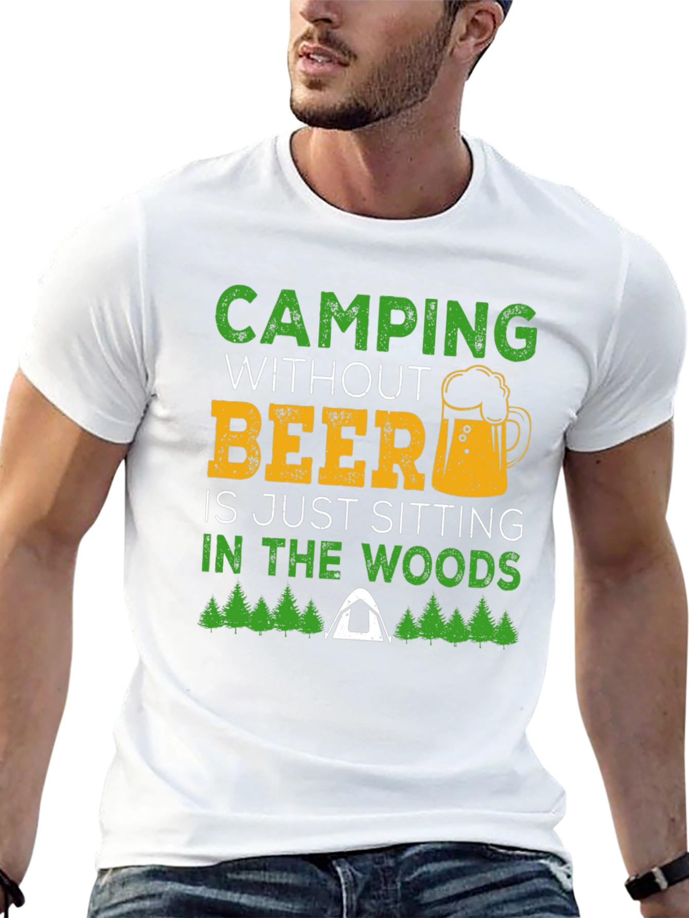 Camping Without Beer Graphic T-Shirt
