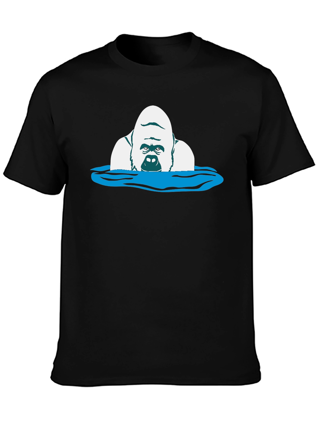 Gorilla in Water Graphic Tee - Black