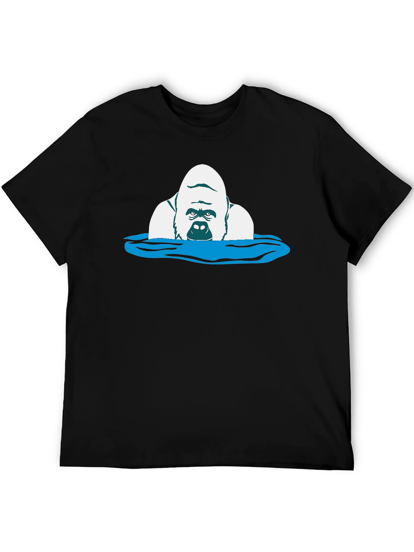 Gorilla in Water Graphic Tee - Black
