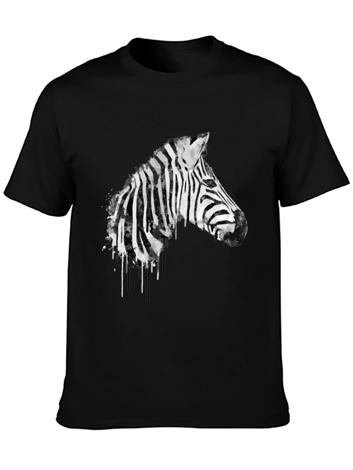 Zebra Graphic Black T-Shirt - Mens Fashion Tee