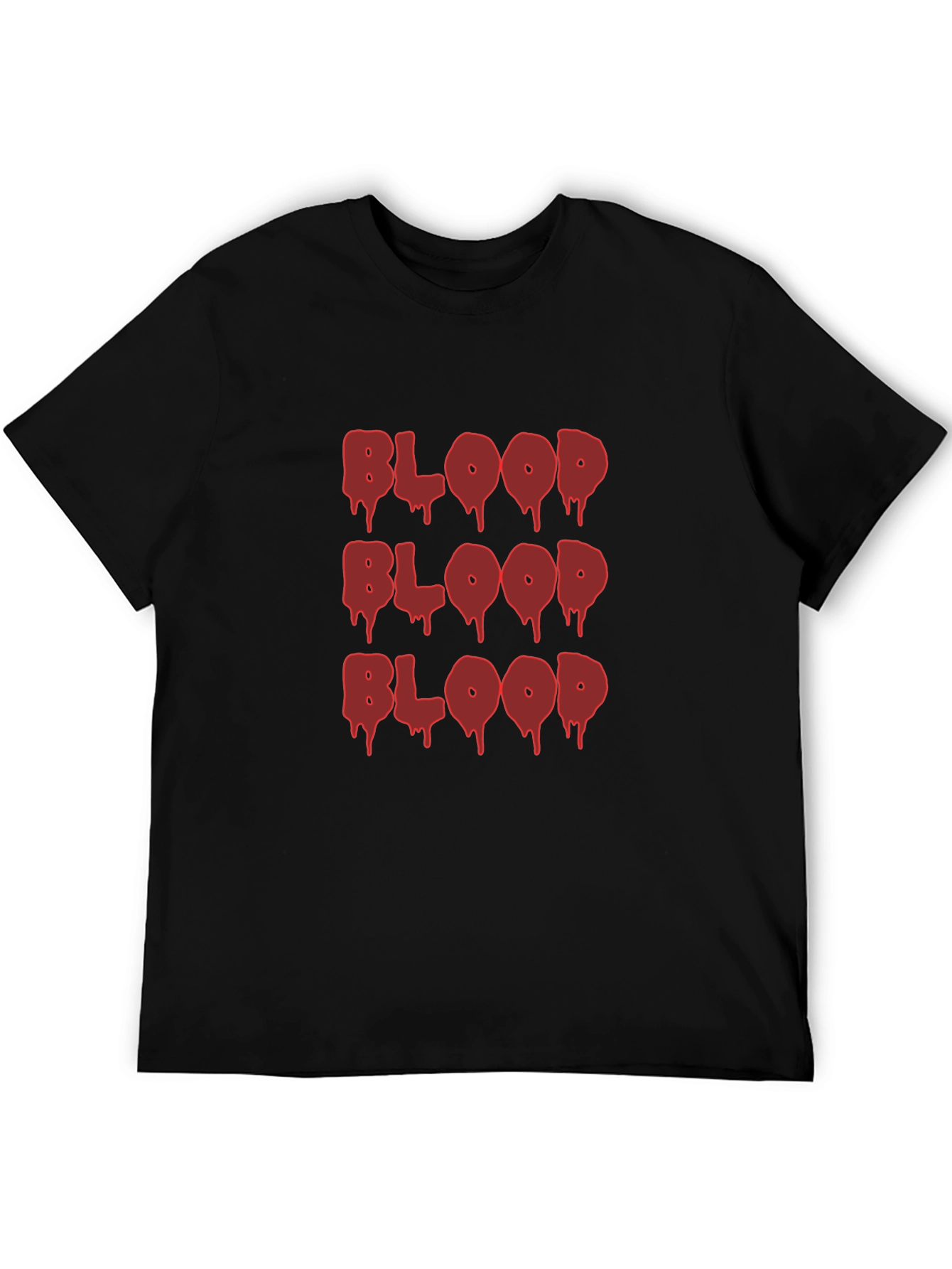 Blood Drip Graphic Tee - Edgy Casual T-Shirt