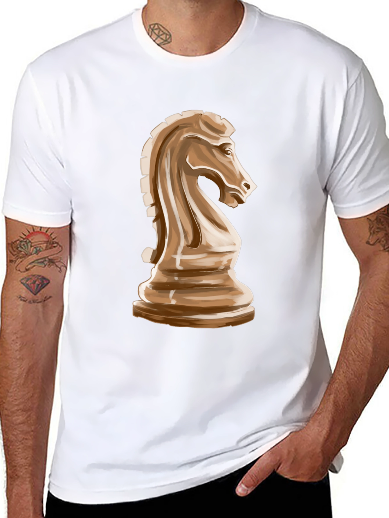 Chess Knight Graphic Tee - Stylish Casual Wear