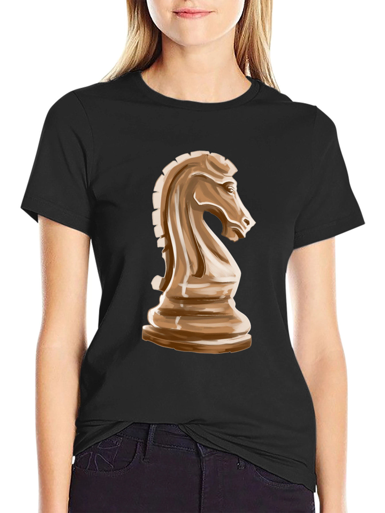 Chess Knight Graphic Tee - Stylish Casual Wear