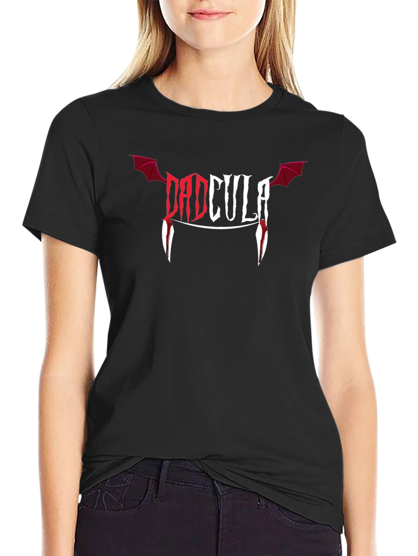 Dadcula T-Shirt - Funny Halloween Vampire Dad Tee