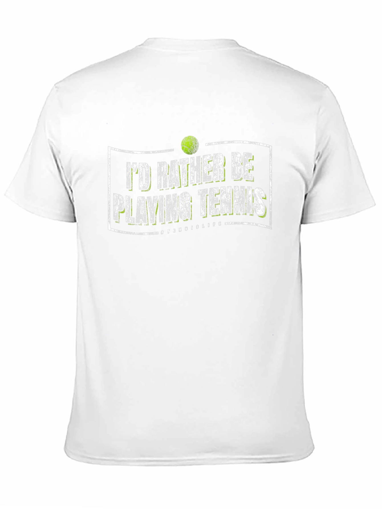 Tennis Lover Black T-Shirt Id Rather Be Playing Tennis