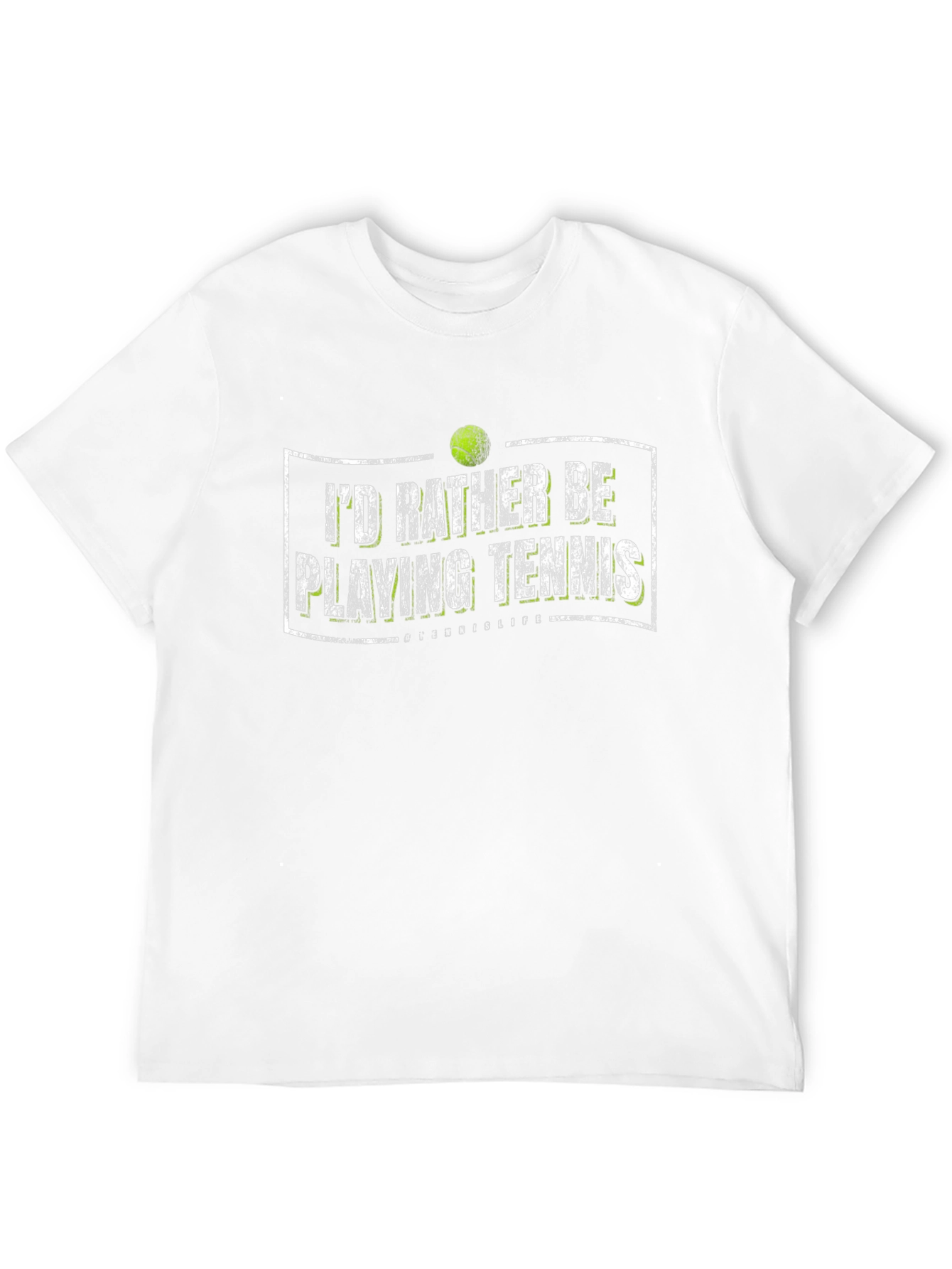 Tennis Lover Black T-Shirt Id Rather Be Playing Tennis