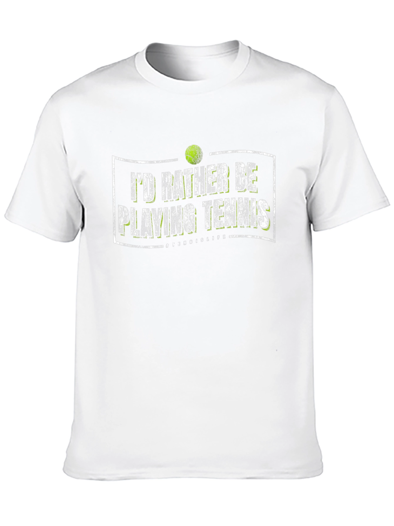 Tennis Lover Black T-Shirt Id Rather Be Playing Tennis