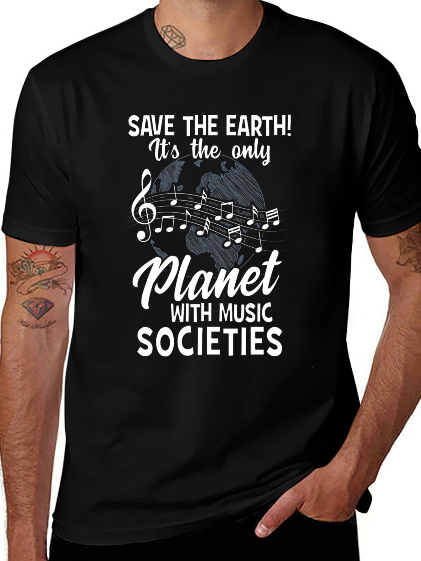 Save the Earth Music Planet T-Shirt