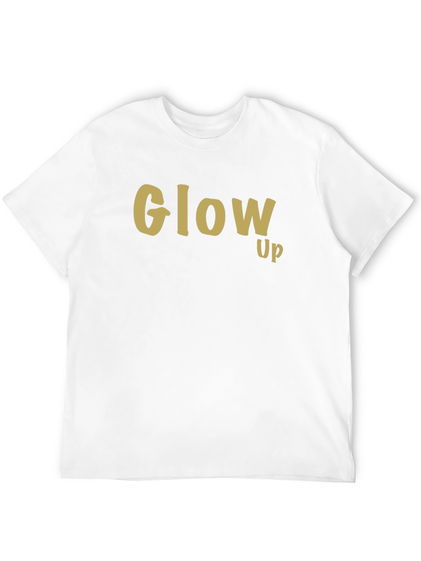 Glow Up Black Cotton Graphic Tee