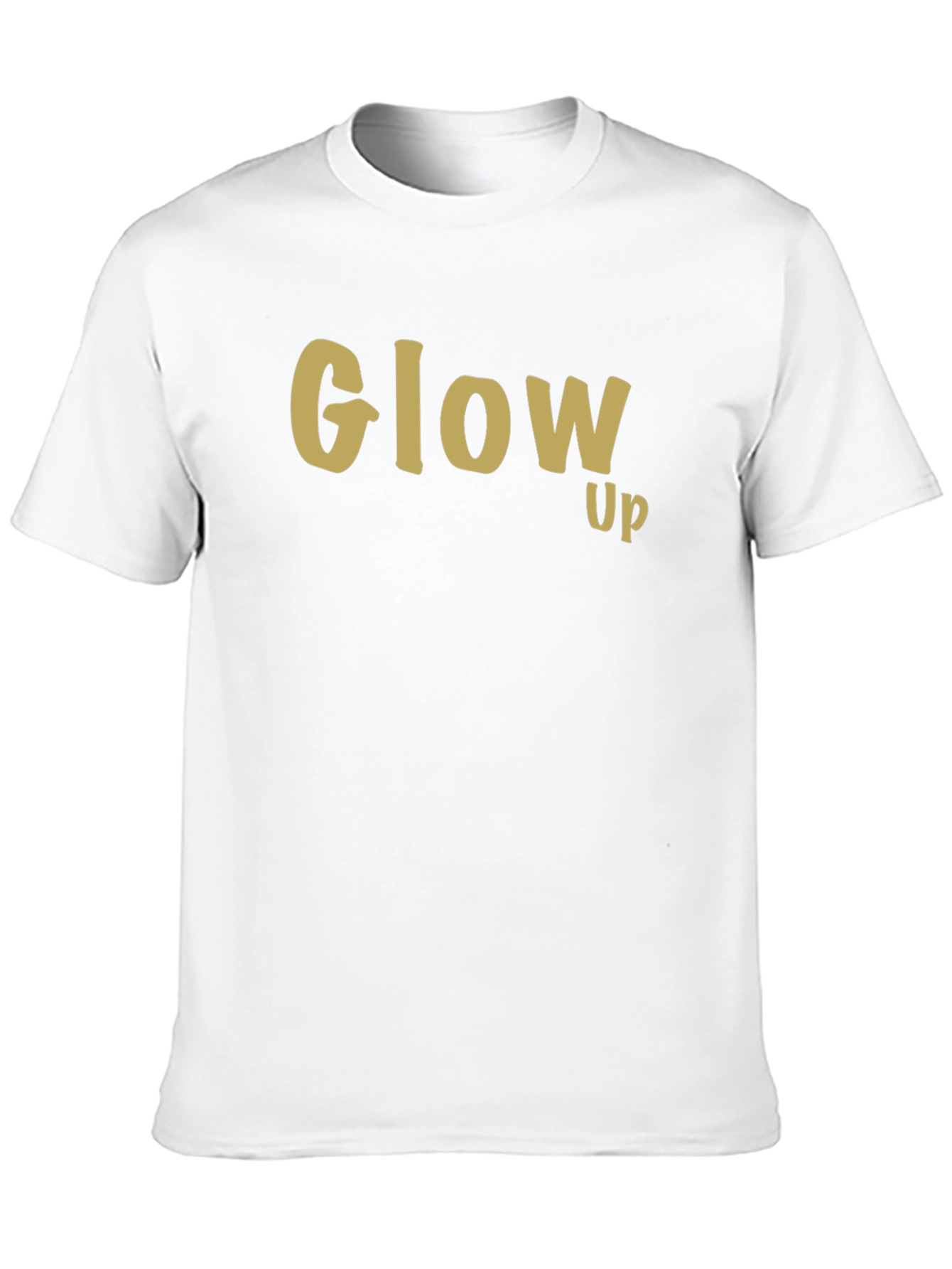 Glow Up Black Cotton Graphic Tee