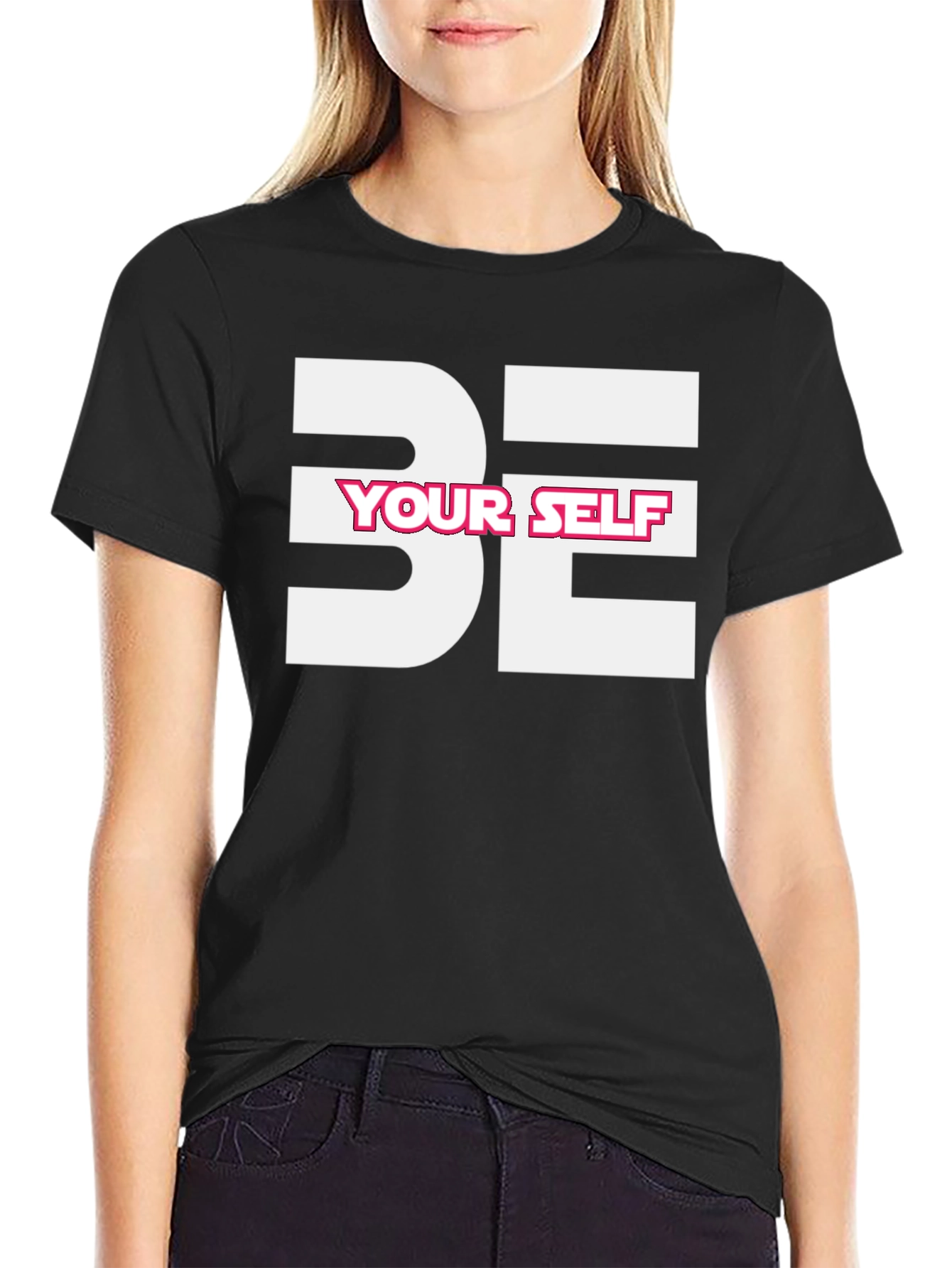 Be Yourself Graphic Tee - Stylish Black T-Shirt