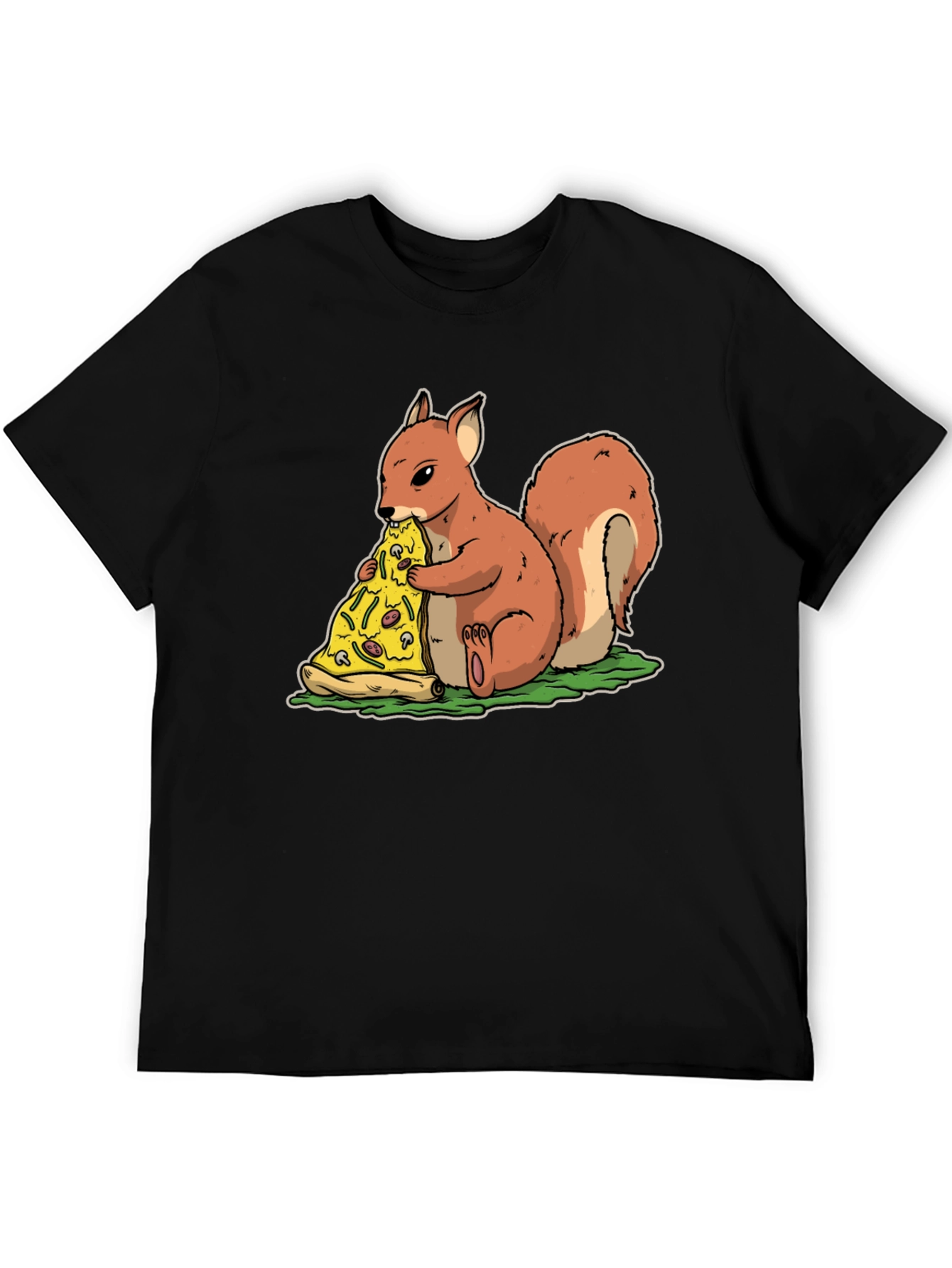 Squirrel Pizza T-Shirt - Funny Graphic Tee