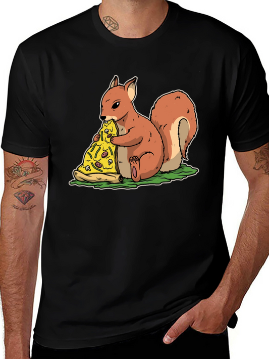 Squirrel Pizza T-Shirt - Funny Graphic Tee