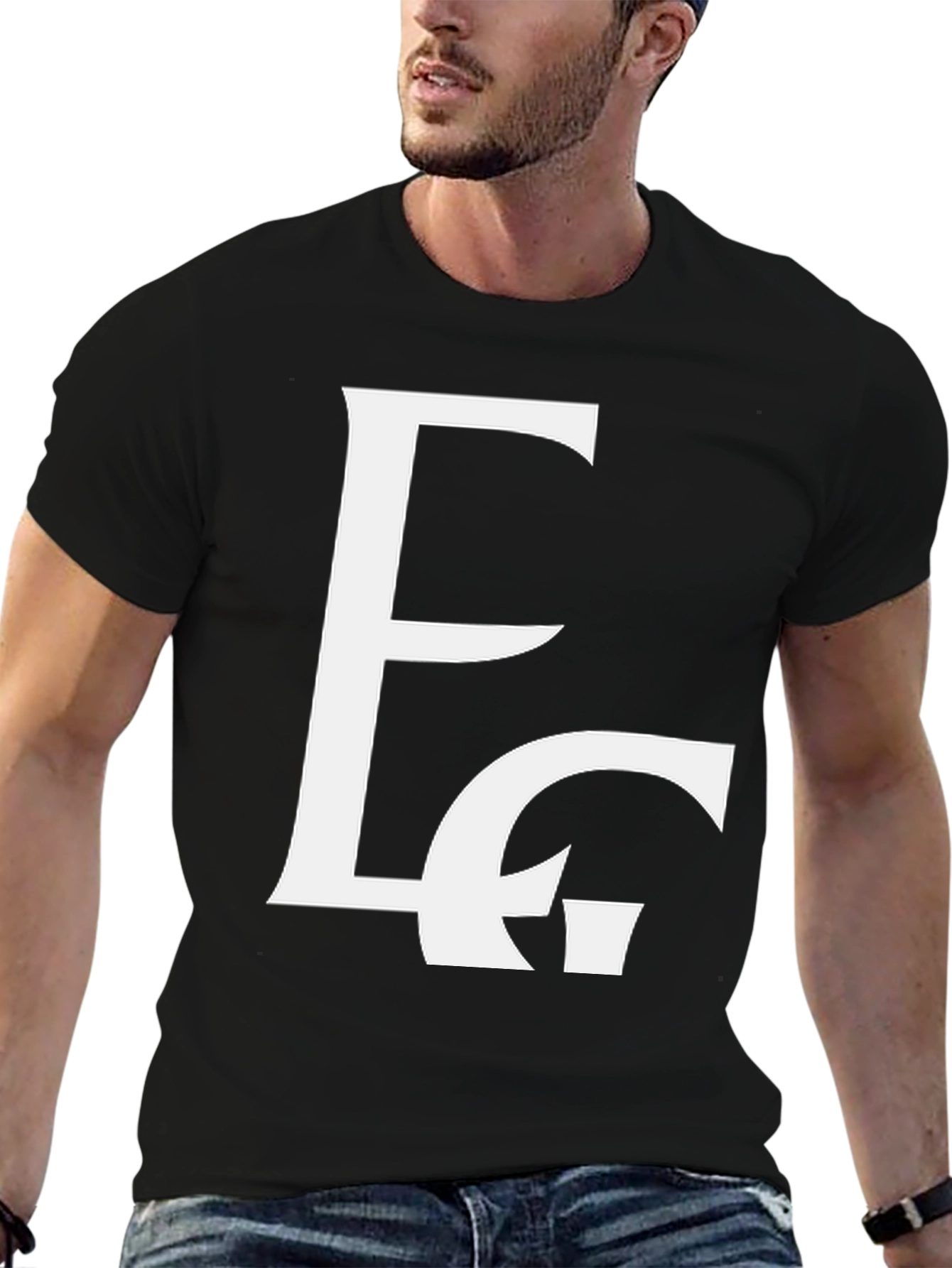 EC Logo Graphic Print Black T-Shirt