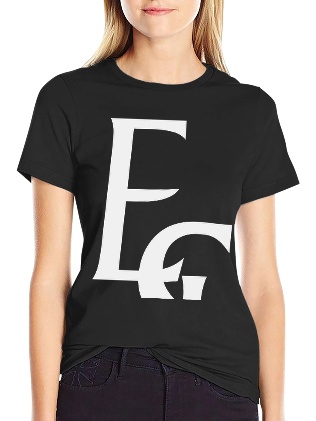 EC Logo Graphic Print Black T-Shirt
