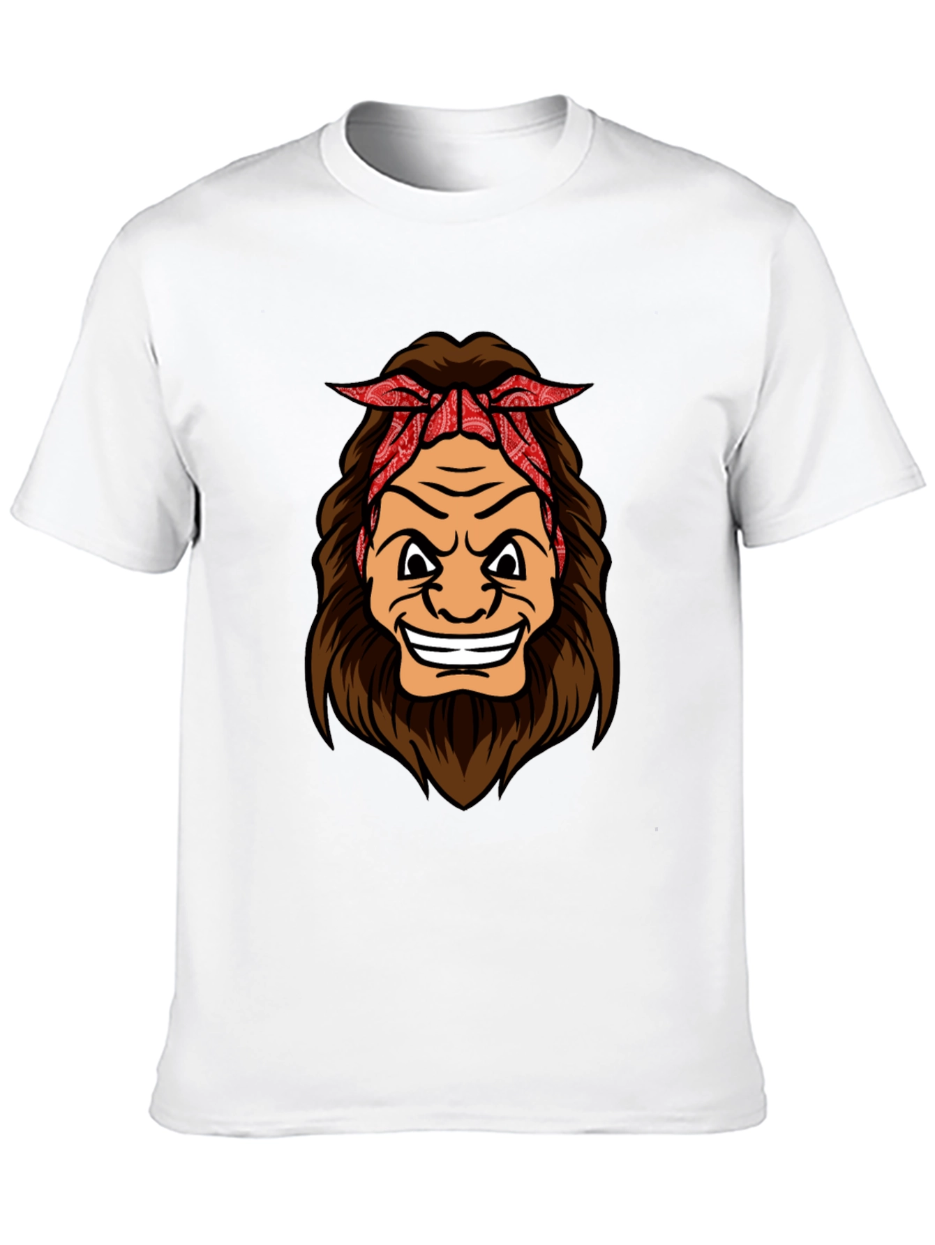 Cartoon Sasquatch Graphic Tee - Black