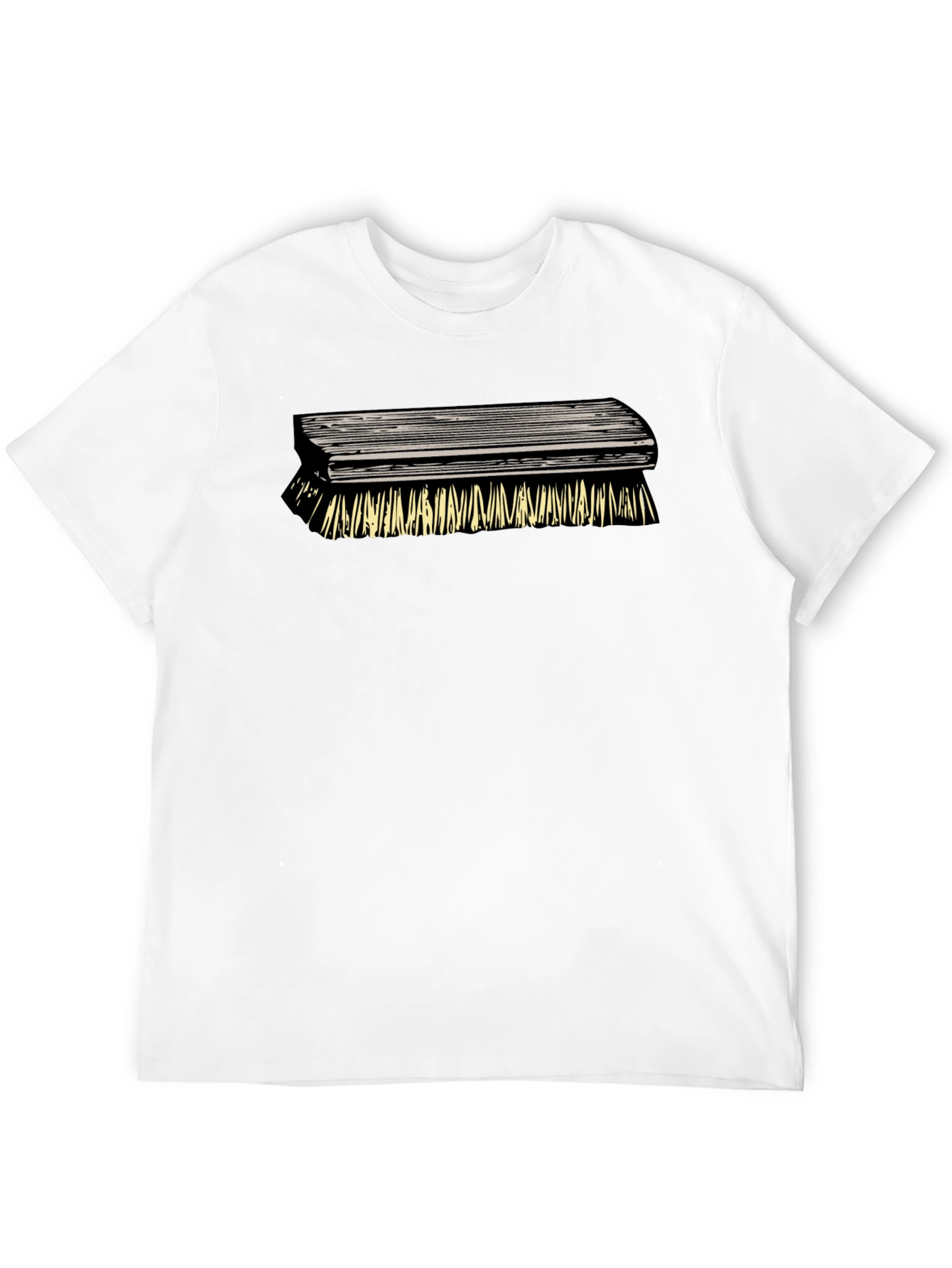 Novelty Brush Graphic Tee - Unique Design Casual Style