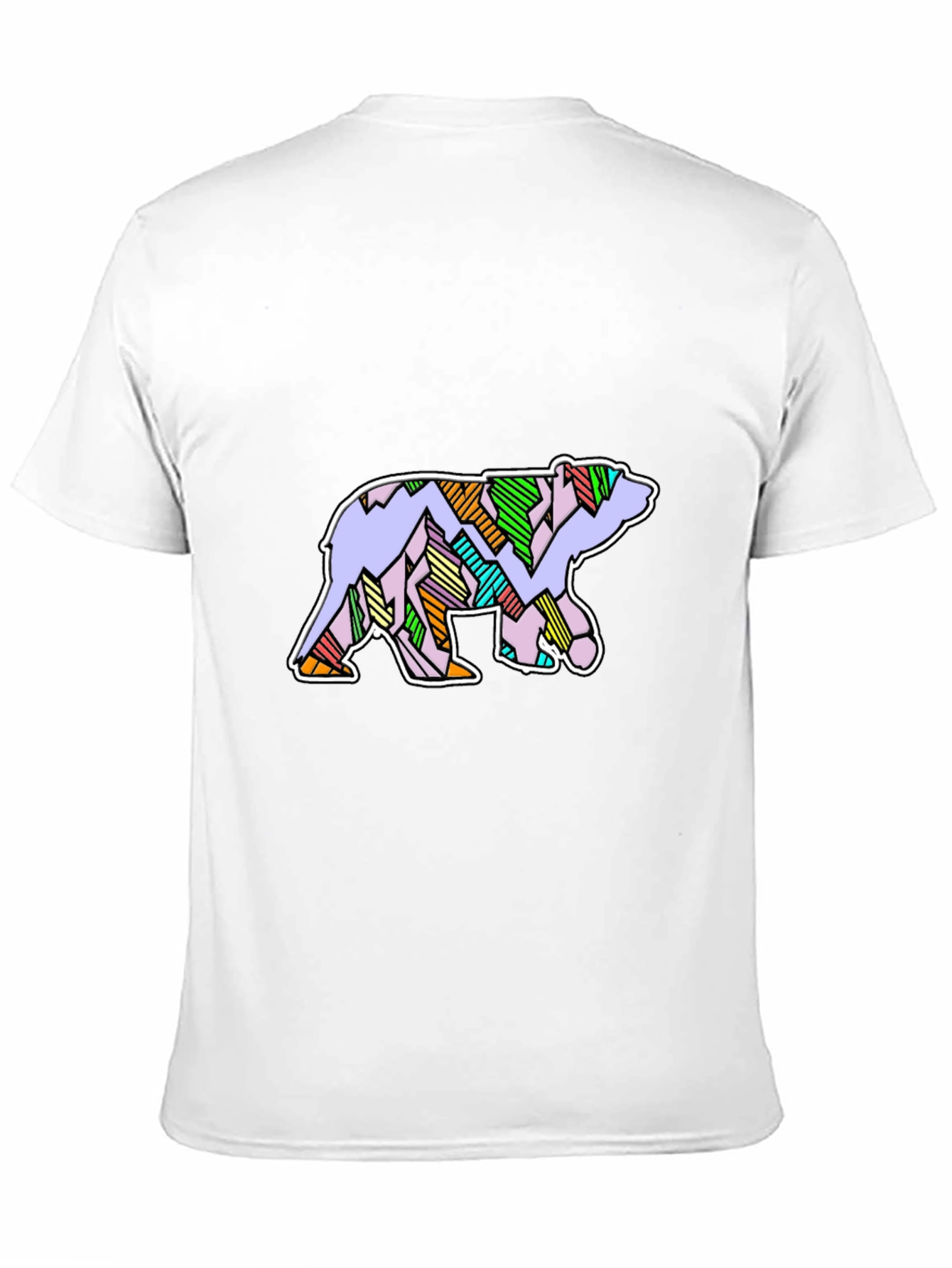 Abstract Bear Graphic T-Shirt