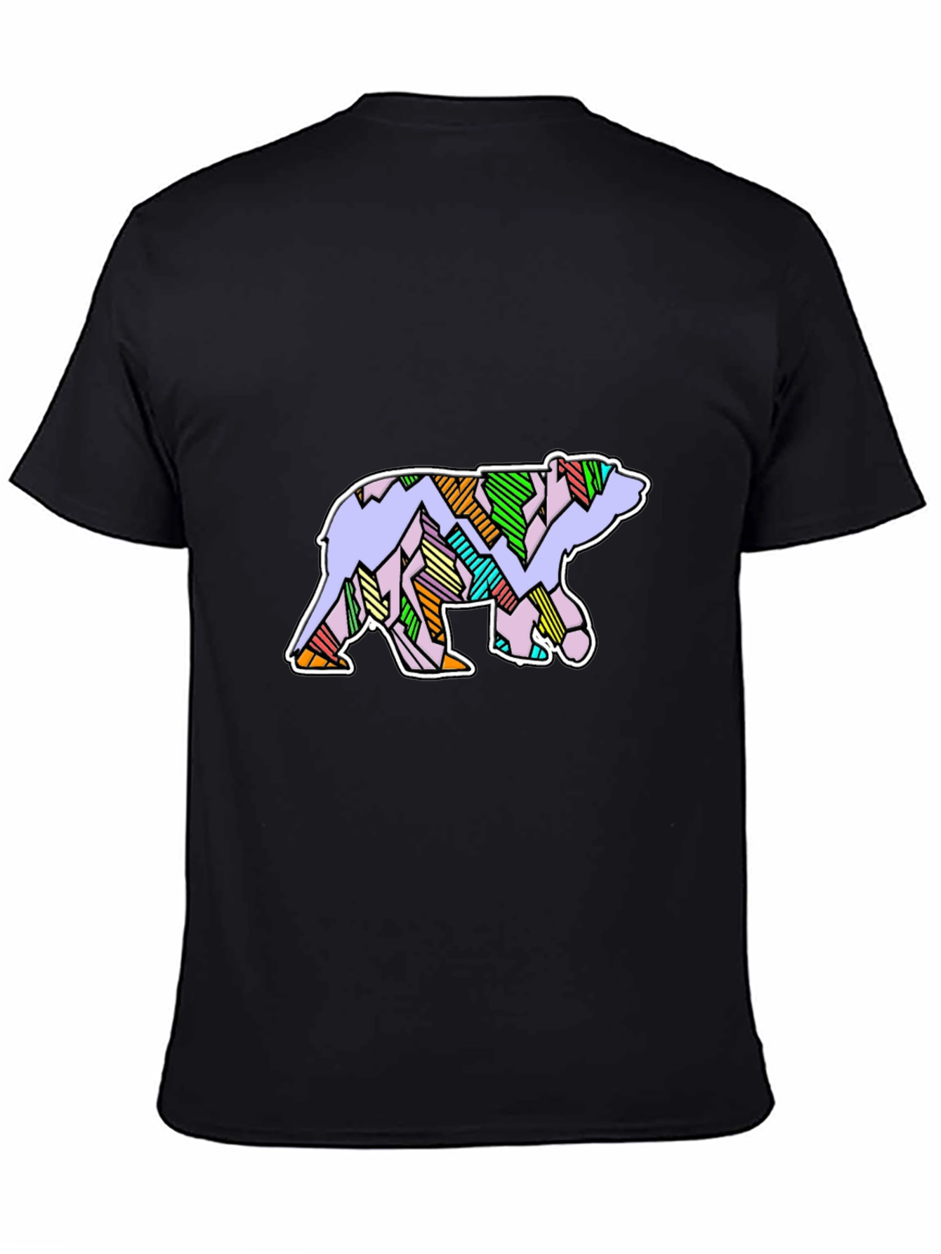 Abstract Bear Graphic T-Shirt