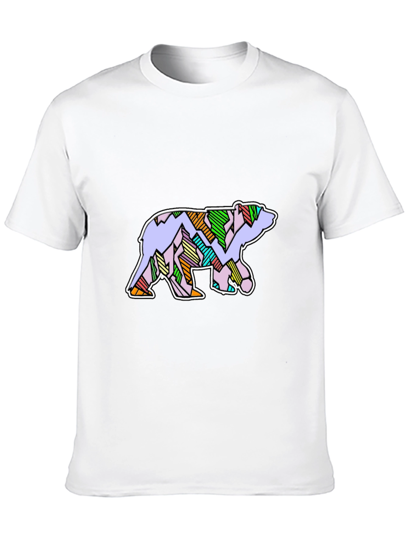 Abstract Bear Graphic T-Shirt