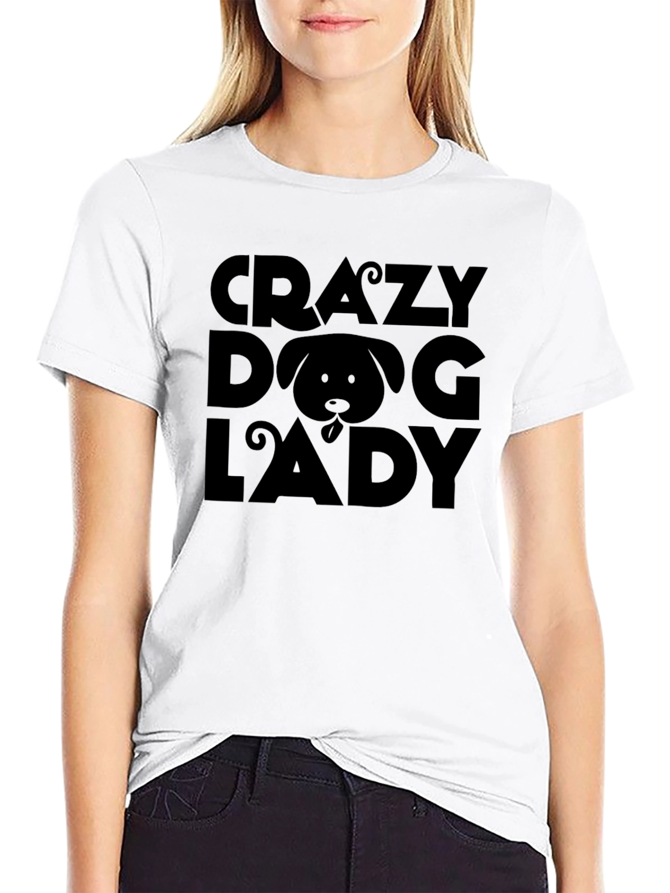 Crazy Dog Lady Graphic Tee - Unisex Black T-Shirt