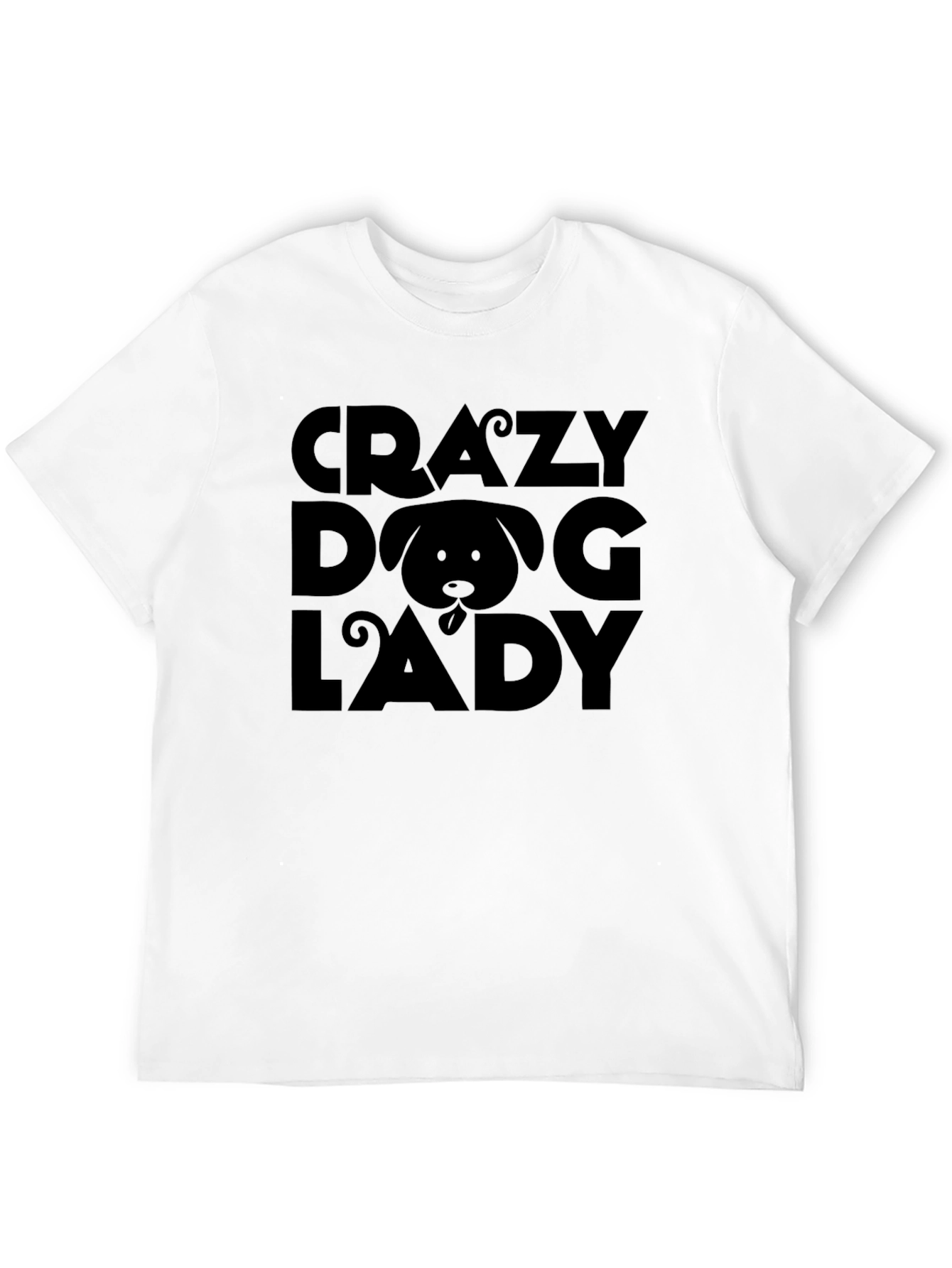 Crazy Dog Lady Graphic Tee - Unisex Black T-Shirt