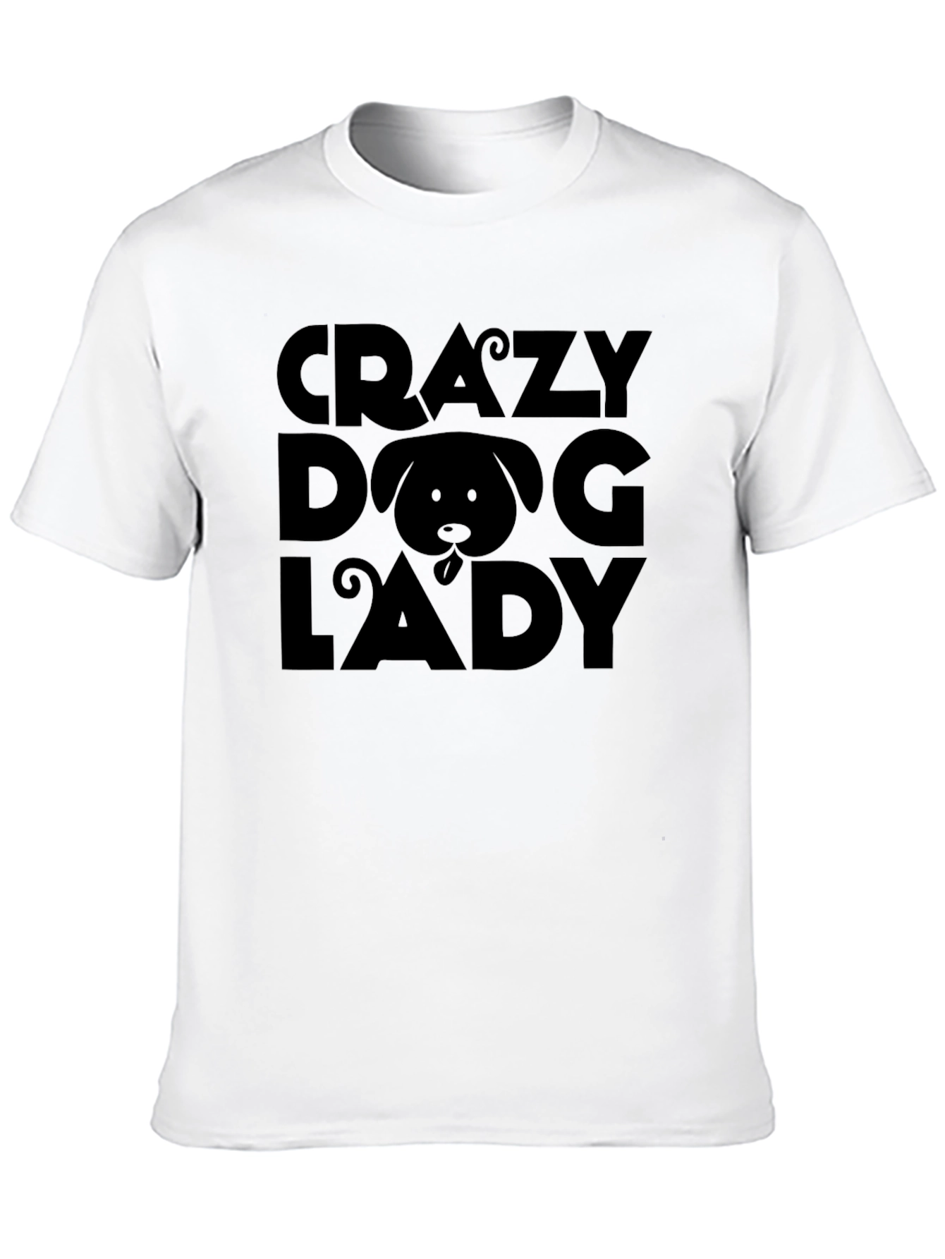 Crazy Dog Lady Graphic Tee - Unisex Black T-Shirt