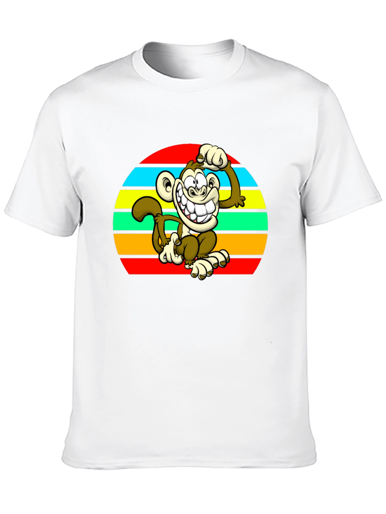 Monkey Retro Sunset Graphic T-Shirt
