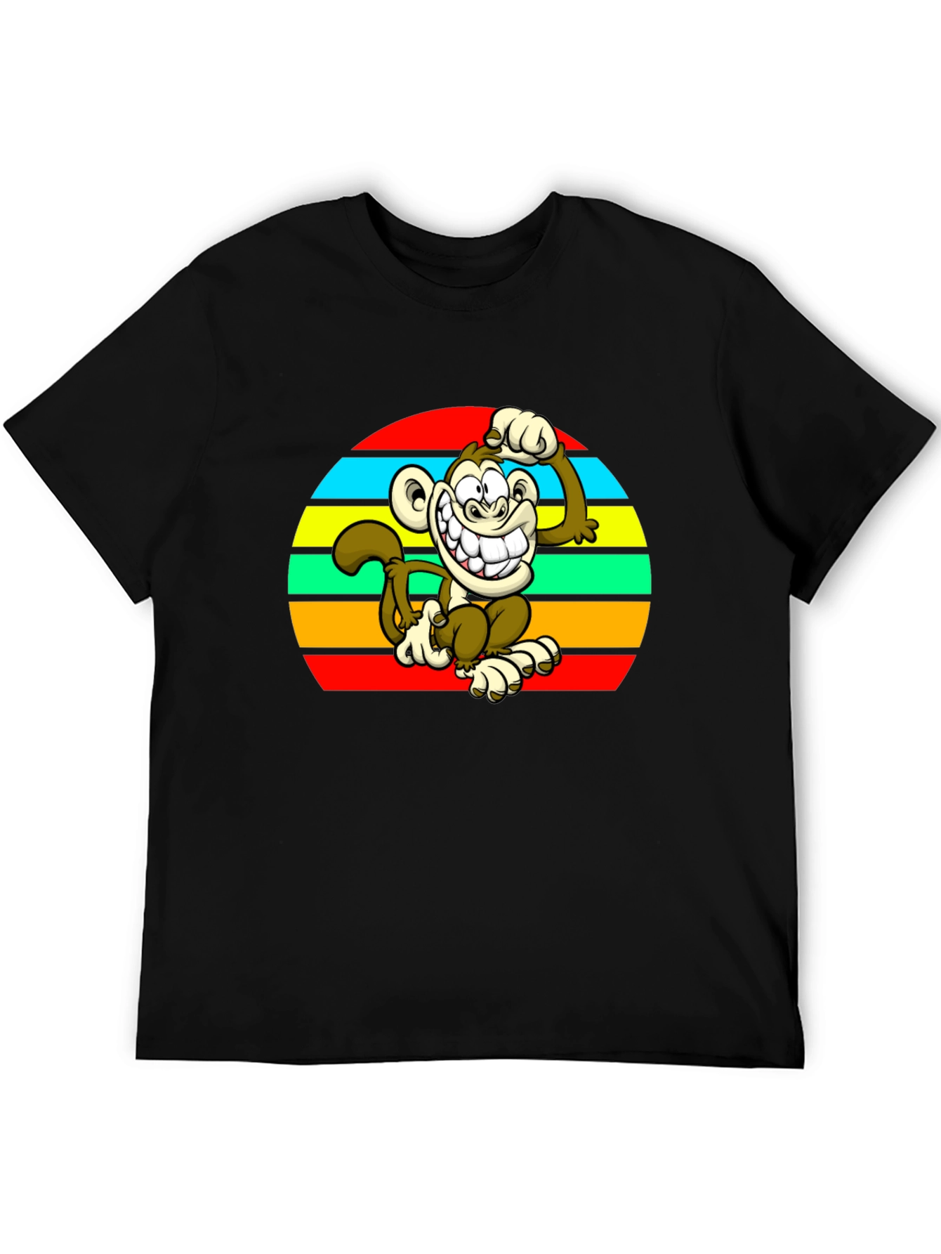 Monkey Retro Sunset Graphic T-Shirt