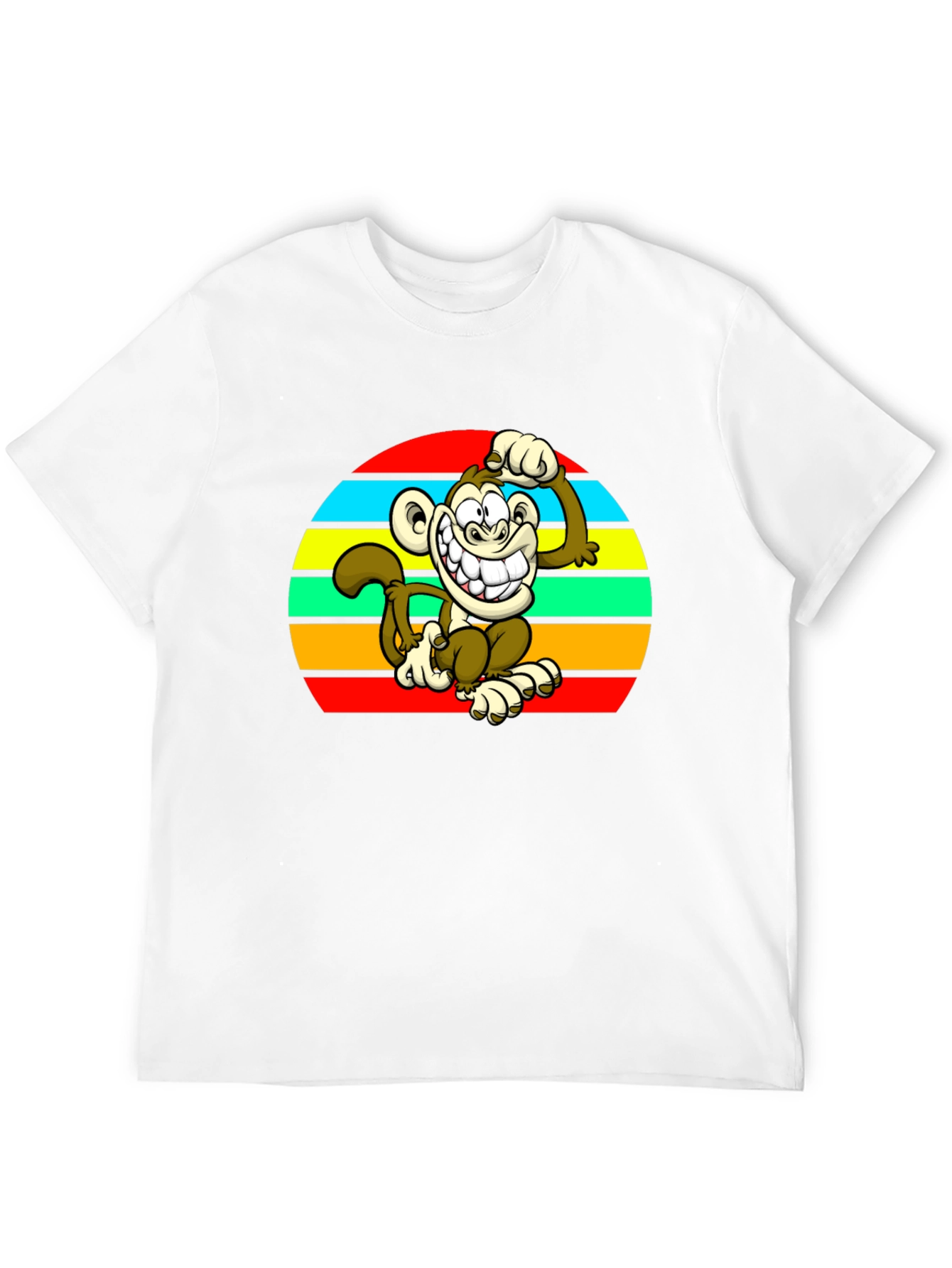 Monkey Retro Sunset Graphic T-Shirt