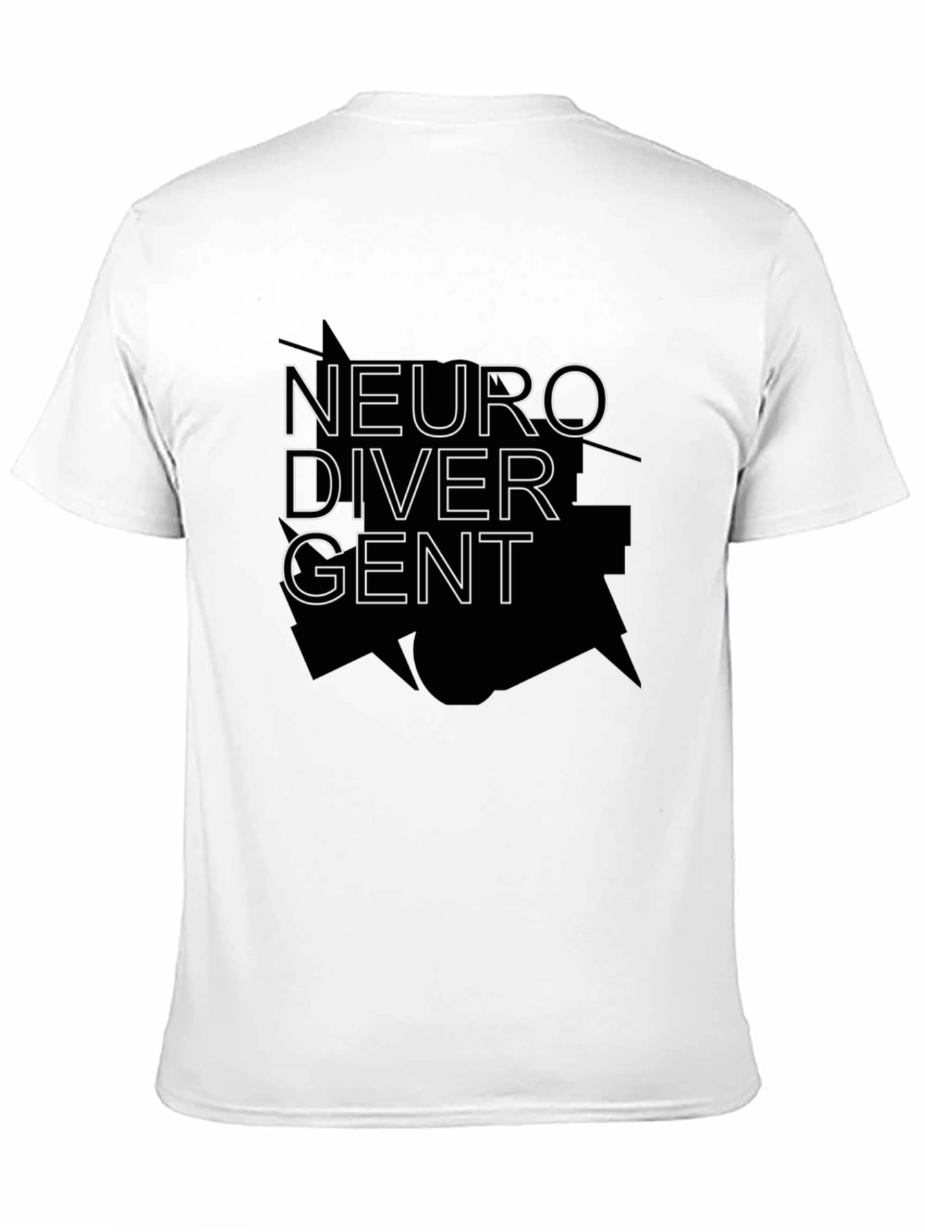 Neurodivergent Graphic Tee - Black Cotton T-Shirt