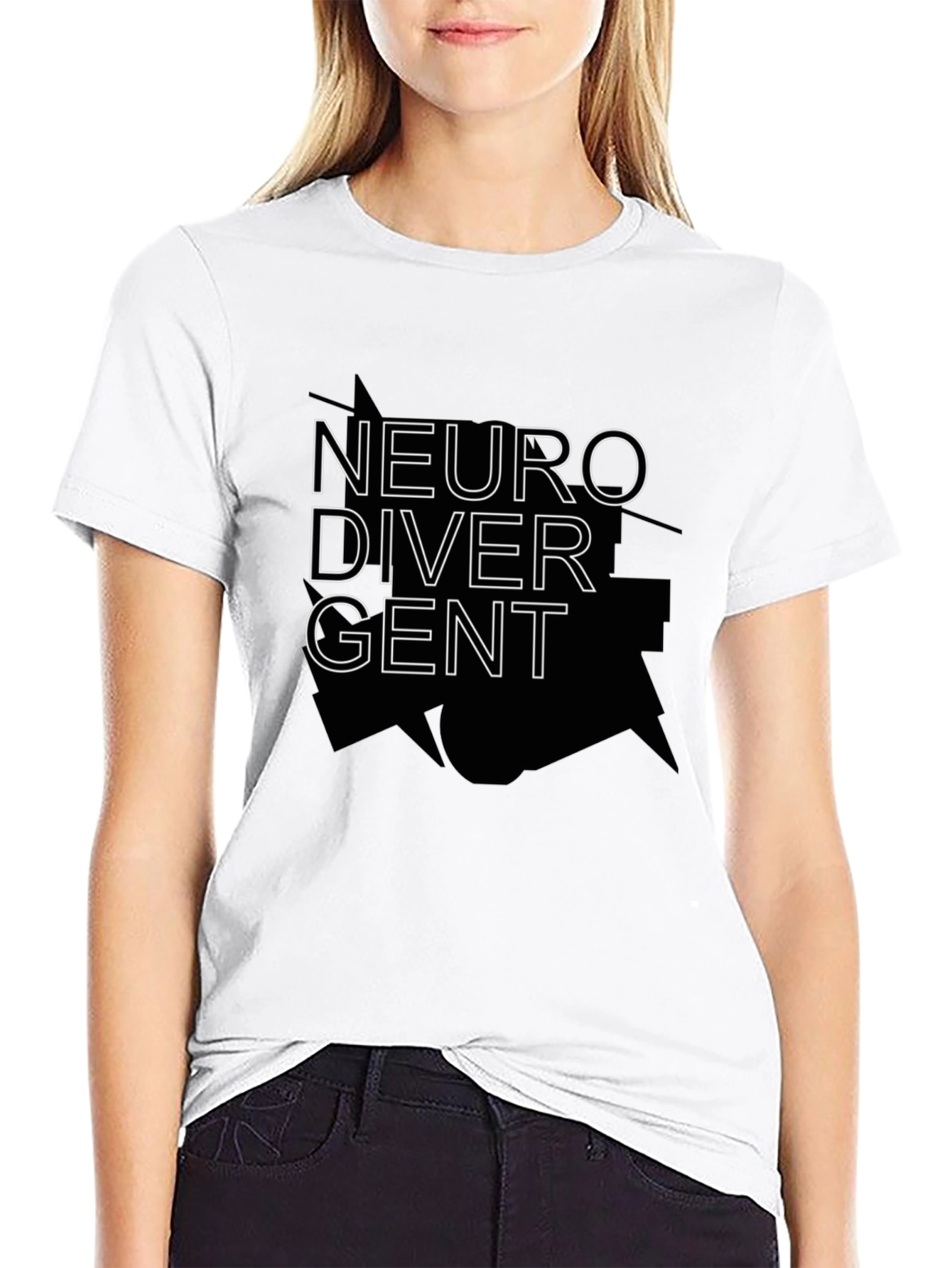 Neurodivergent Graphic Tee - Black Cotton T-Shirt