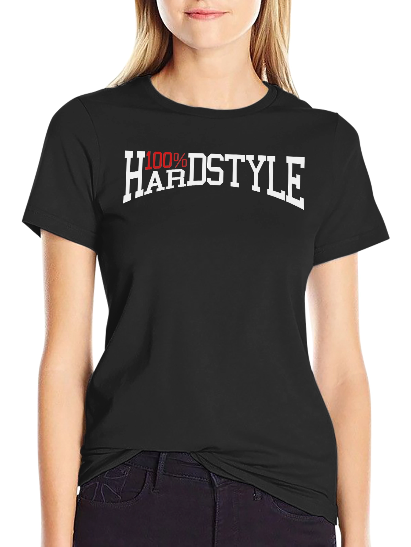 100% Hardstyle Black Cotton Graphic Tee