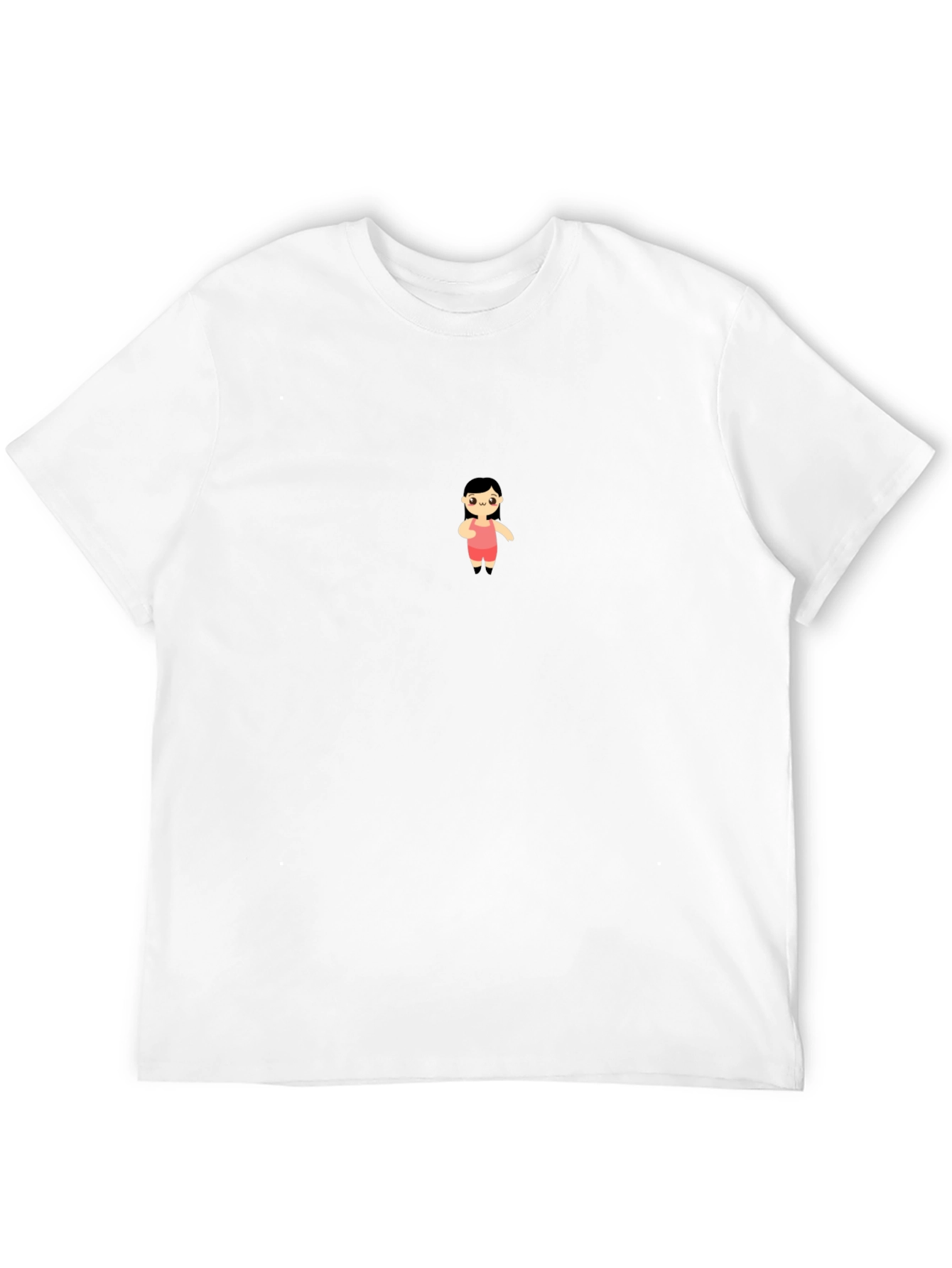 Black T-Shirt with Cute Cartoon Graphic