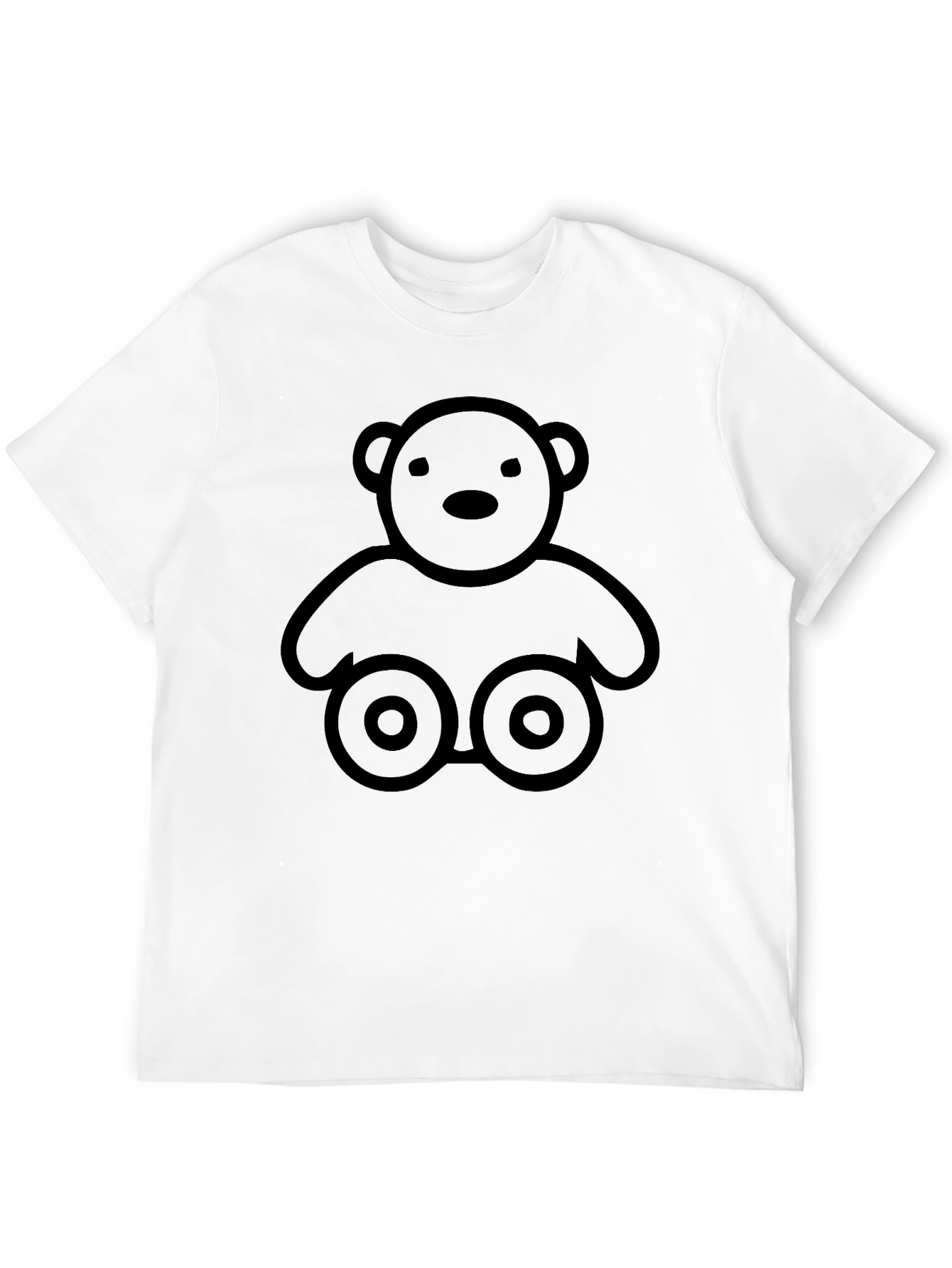 Cool Teddy Bear Graphic T-Shirt - Classic Black