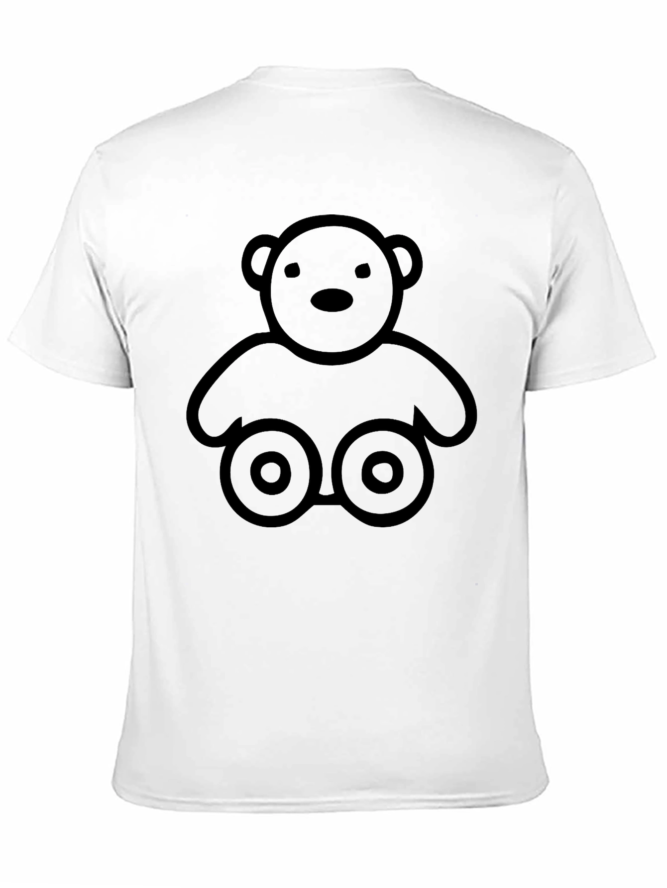 Cool Teddy Bear Graphic T-Shirt - Classic Black