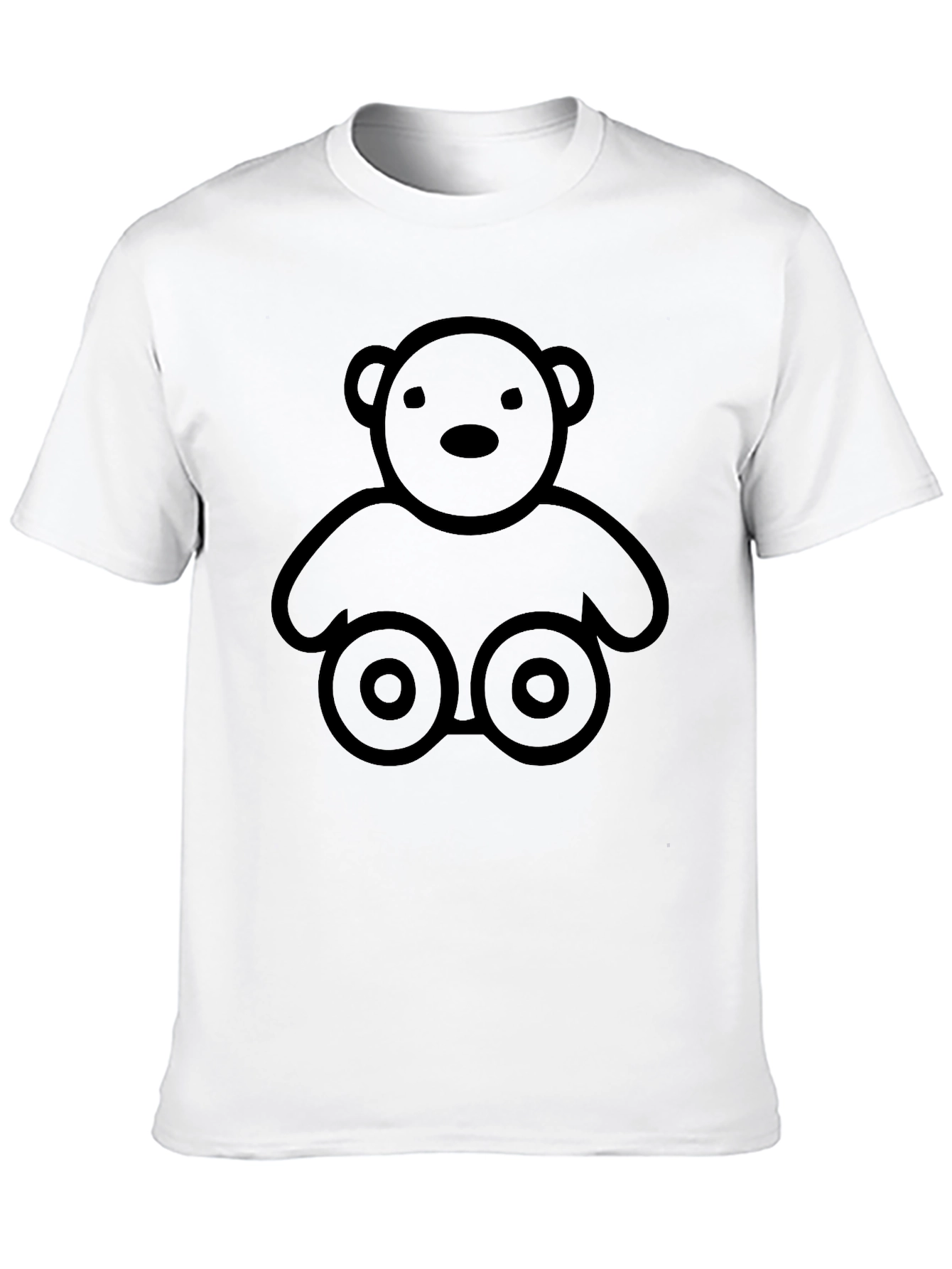 Cool Teddy Bear Graphic T-Shirt - Classic Black